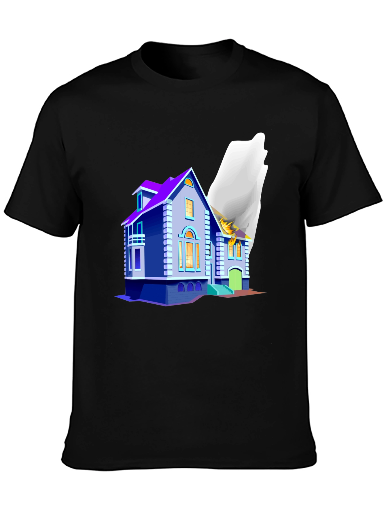 Whimsical House Graphic T-Shirt - Unique Design