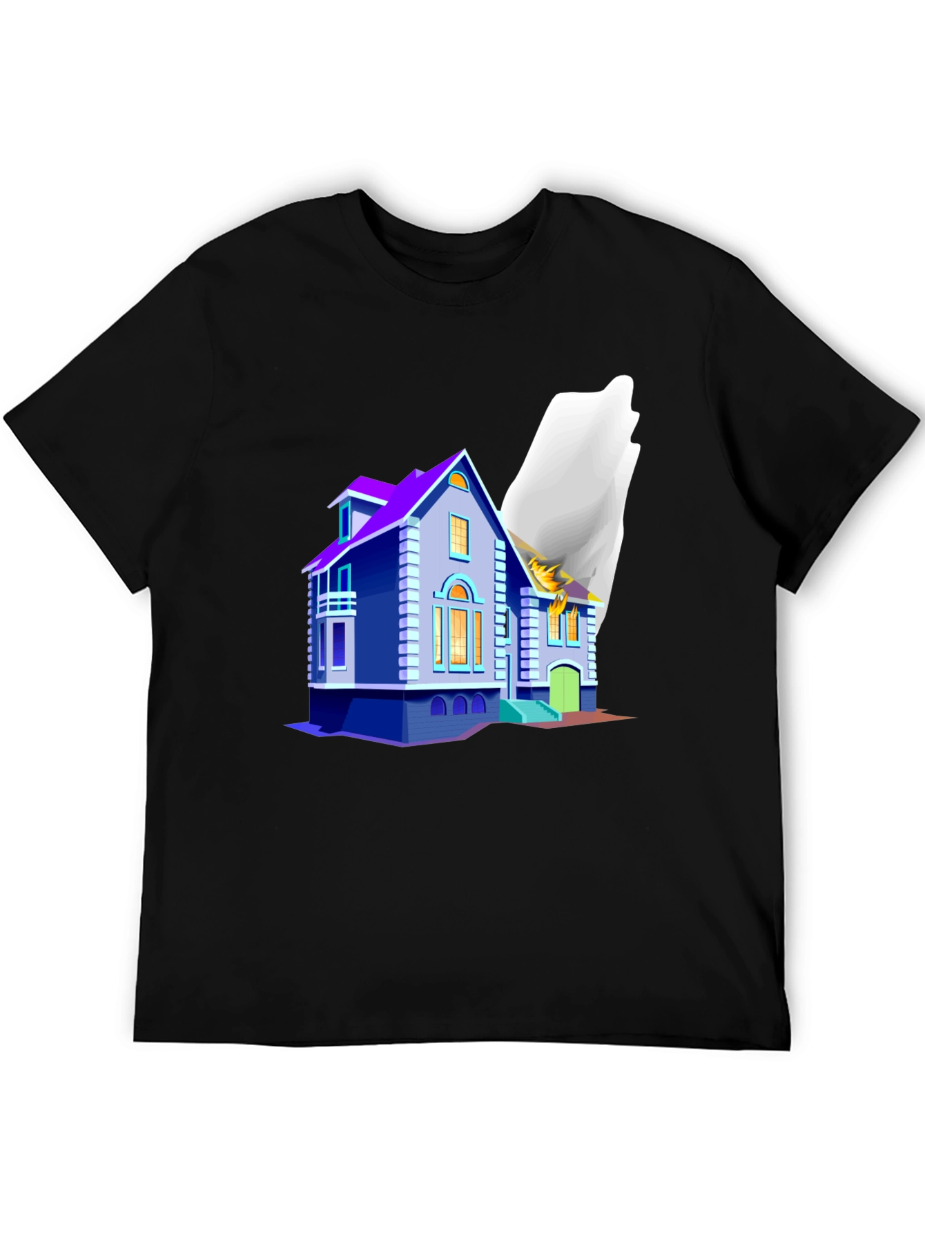Whimsical House Graphic T-Shirt - Unique Design