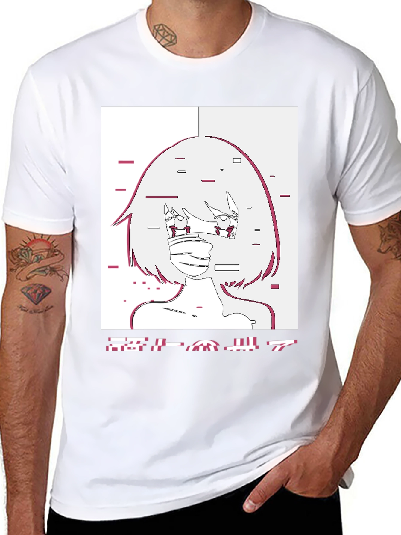 Anime Graphic Tee - Glitch Girl