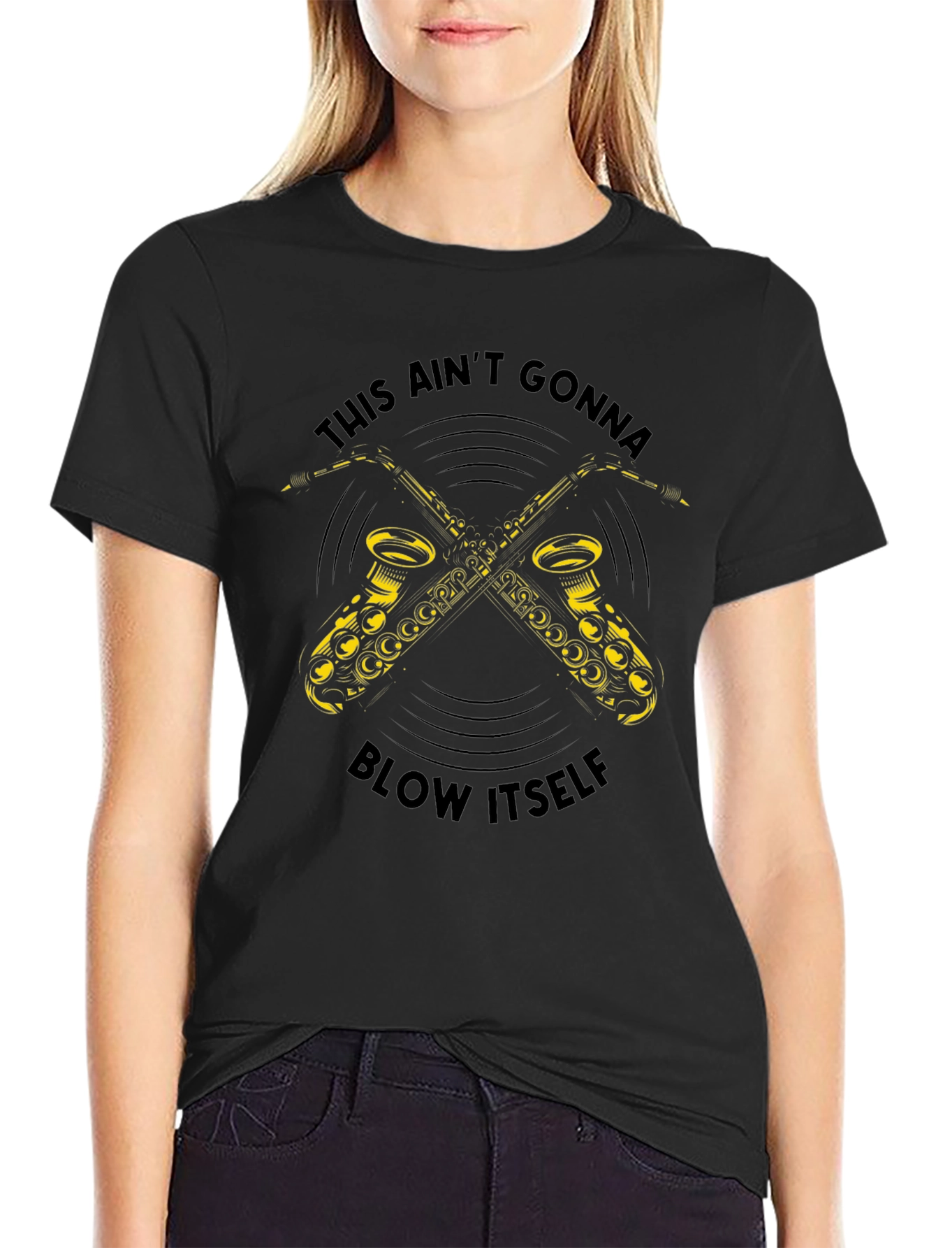 Saxophone Graphic Tee - This Aint Gonna Blow Itself
