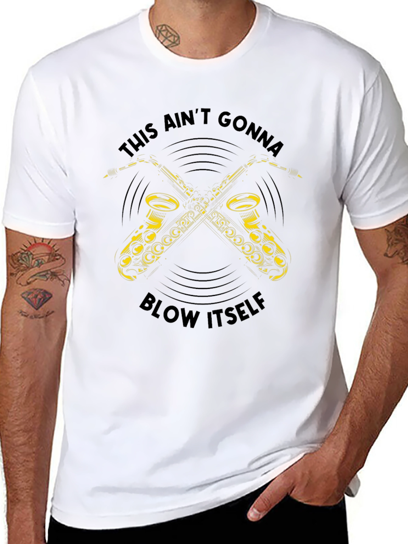 Saxophone Graphic Tee - This Aint Gonna Blow Itself
