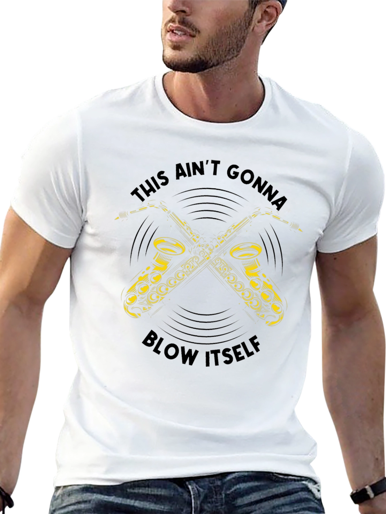 Saxophone Graphic Tee - This Aint Gonna Blow Itself