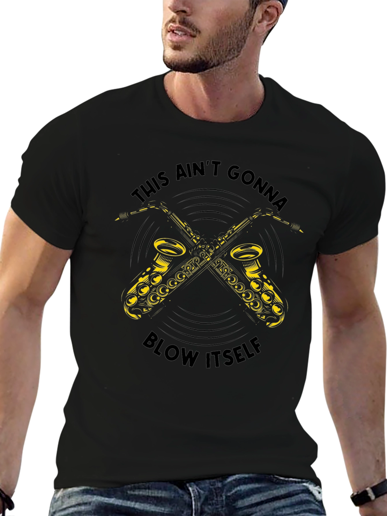 Saxophone Graphic Tee - This Aint Gonna Blow Itself