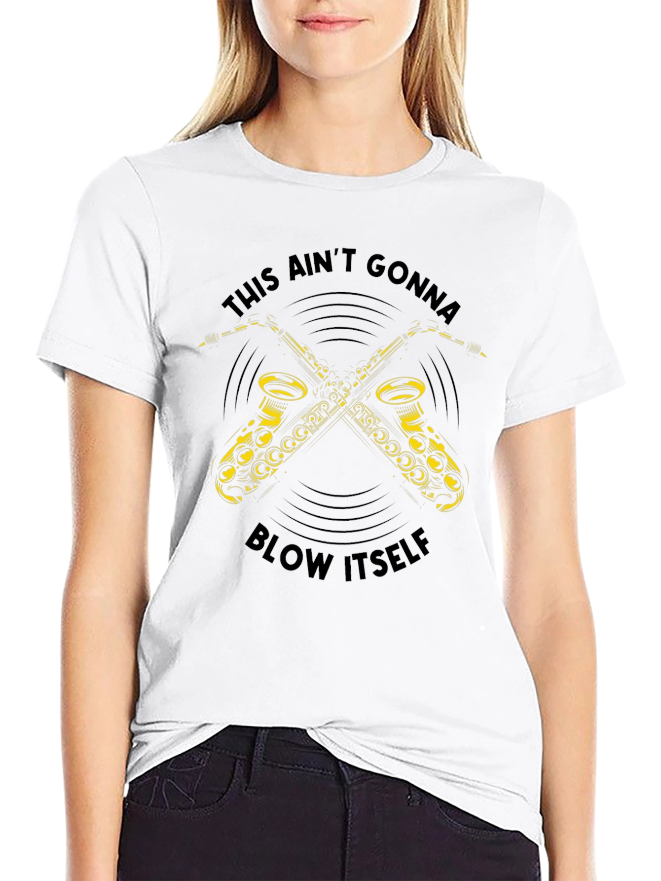 Saxophone Graphic Tee - This Aint Gonna Blow Itself