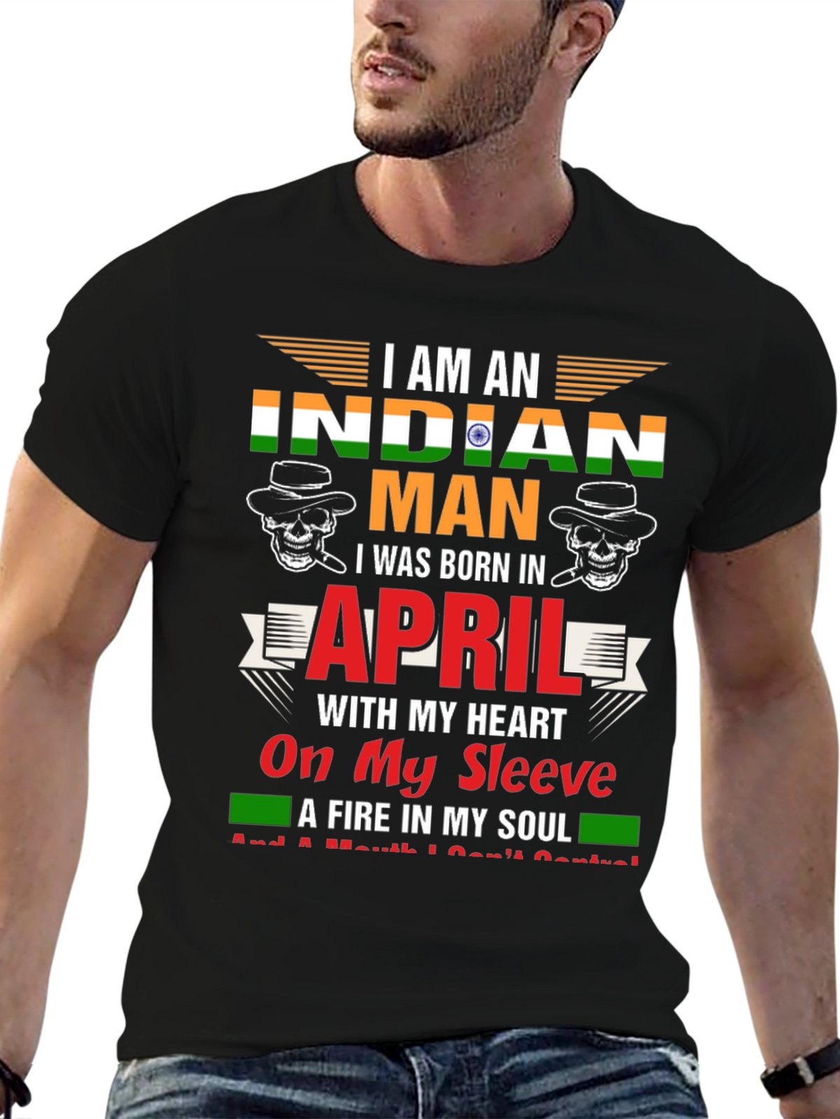 Indian Man April Birthday T-Shirt