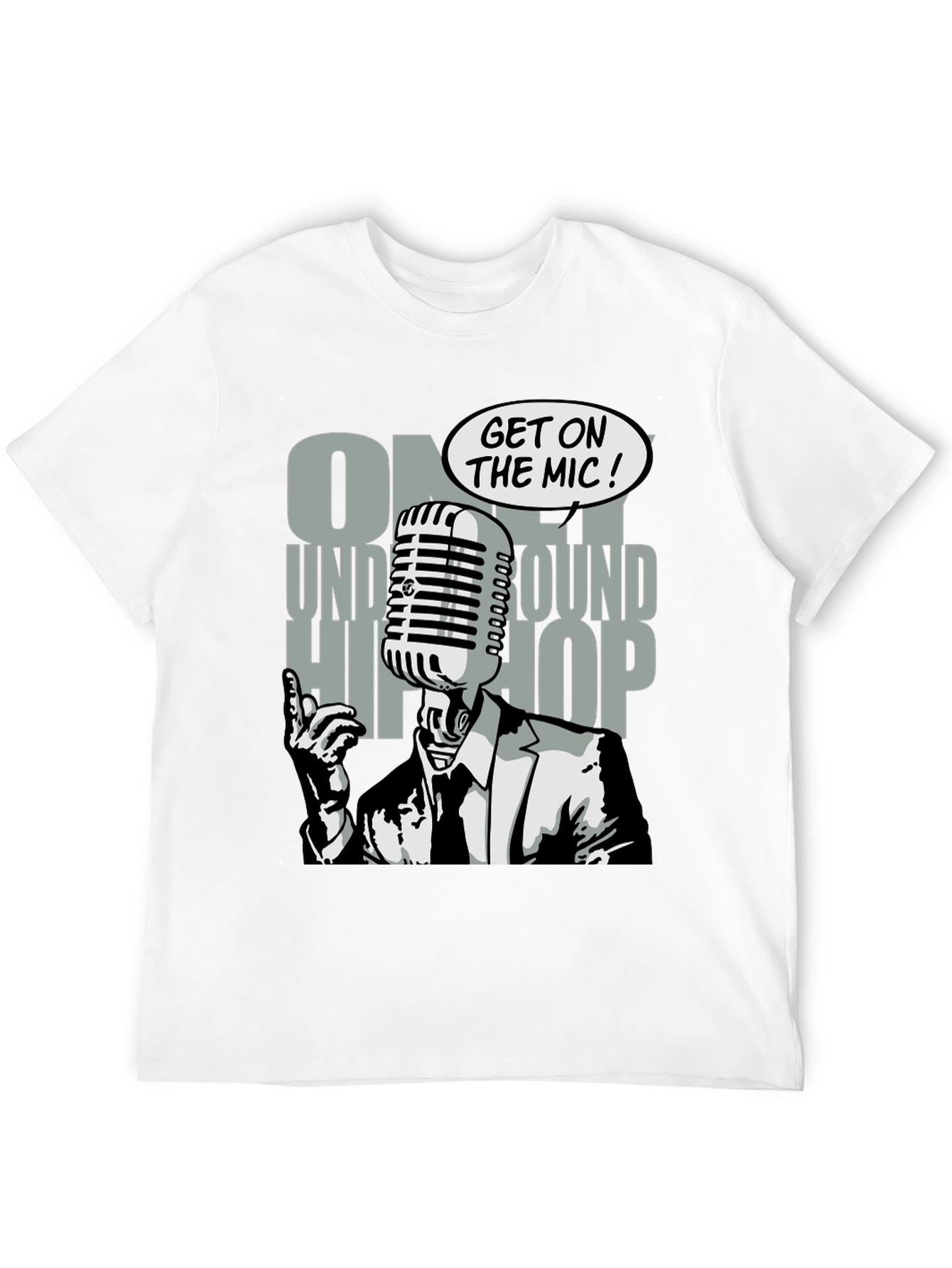 Underground Hip Hop Microphone Graphic T-Shirt