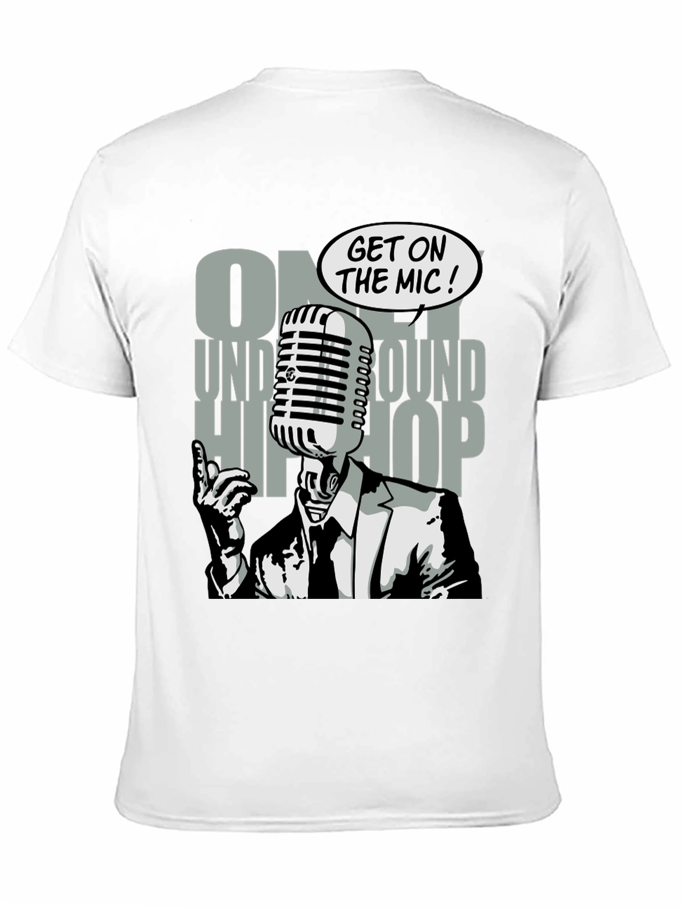 Underground Hip Hop Microphone Graphic T-Shirt