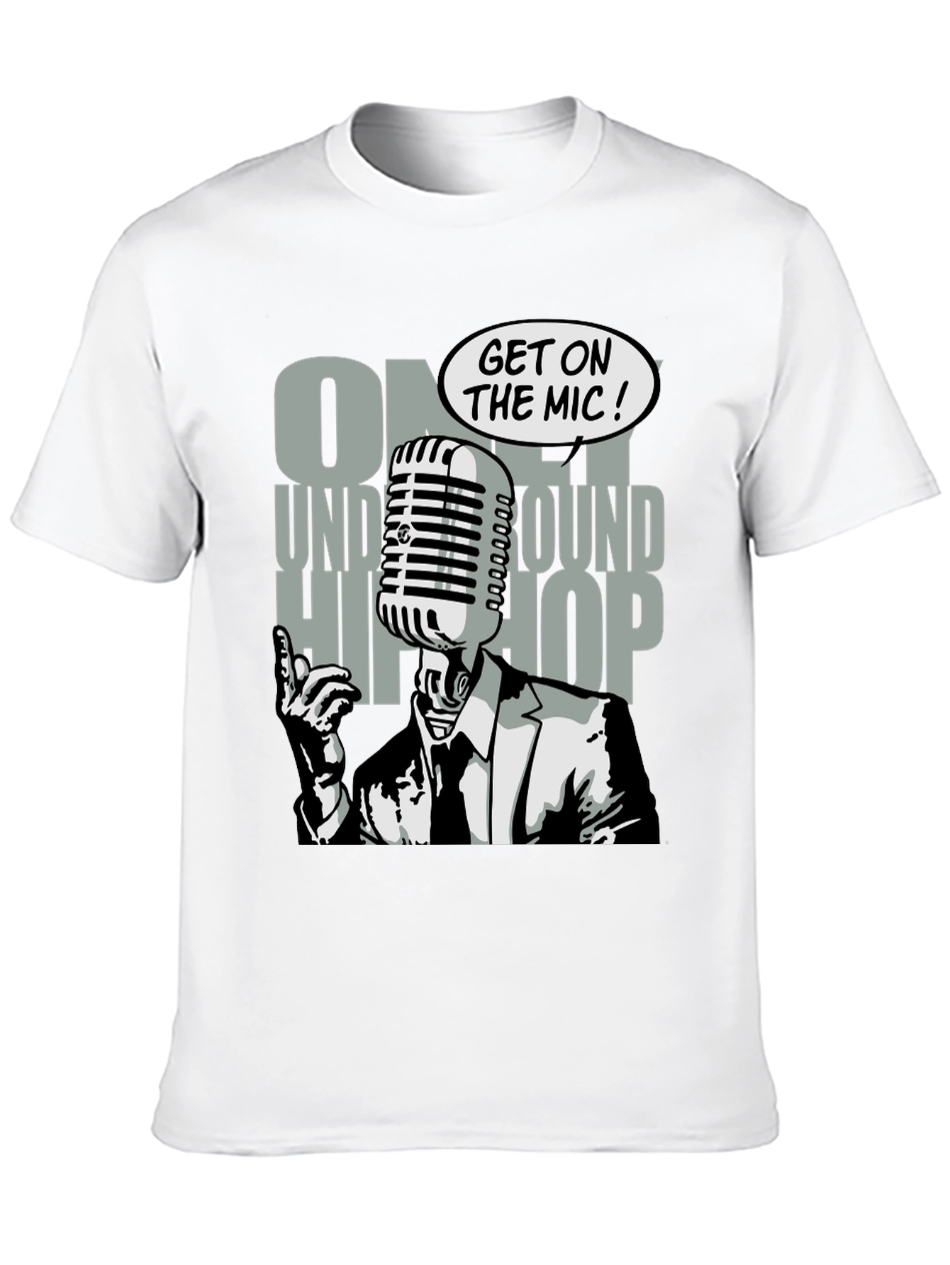 Underground Hip Hop Microphone Graphic T-Shirt