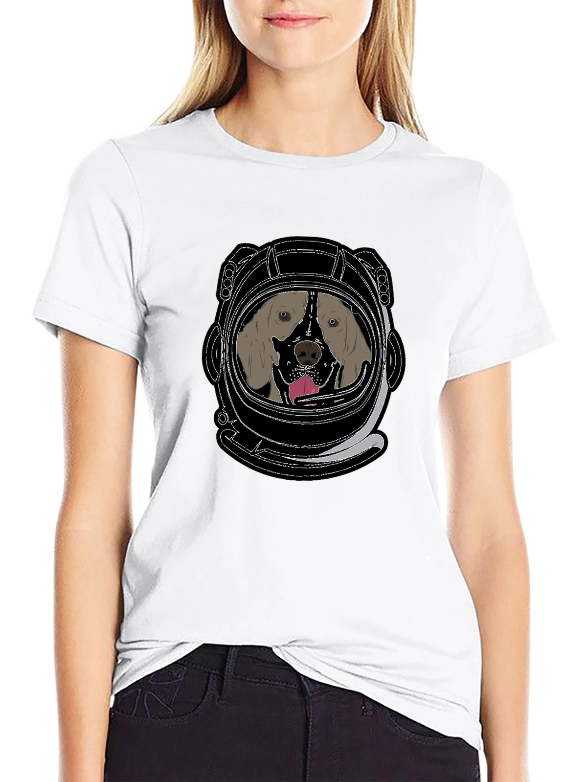 Dog Astronaut T-Shirt: Space Pup in a Helmet
