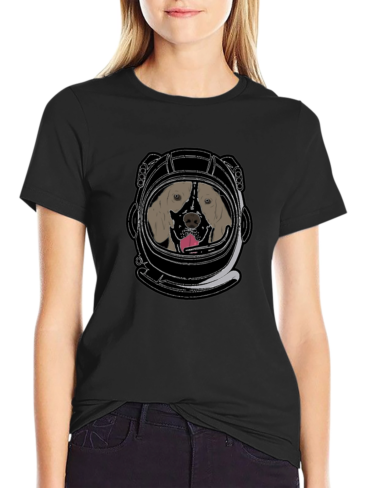 Dog Astronaut T-Shirt: Space Pup in a Helmet