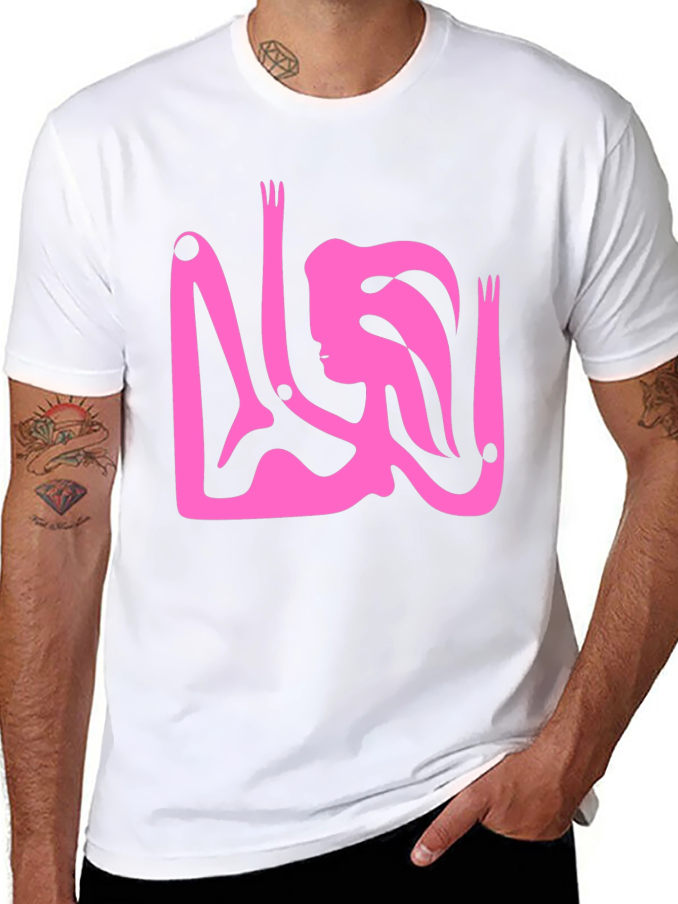 Abstract Art Graphic Tee - Black Unisex T-Shirt