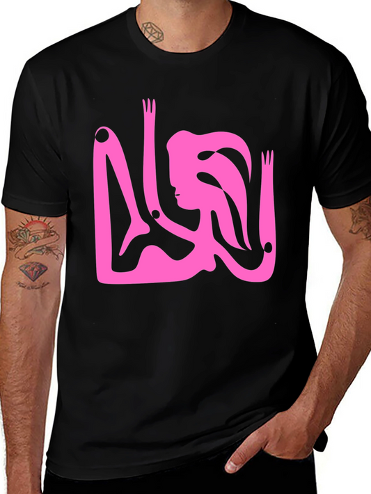Abstract Art Graphic Tee - Black Unisex T-Shirt