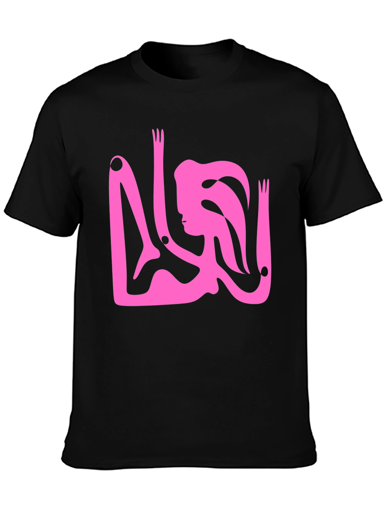 Abstract Art Graphic Tee - Black Unisex T-Shirt