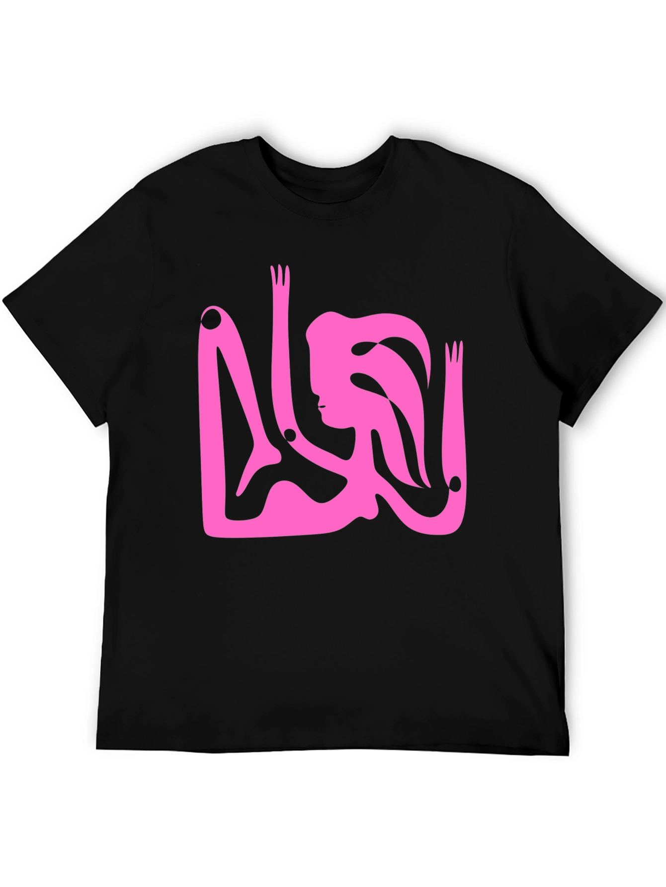 Abstract Art Graphic Tee - Black Unisex T-Shirt
