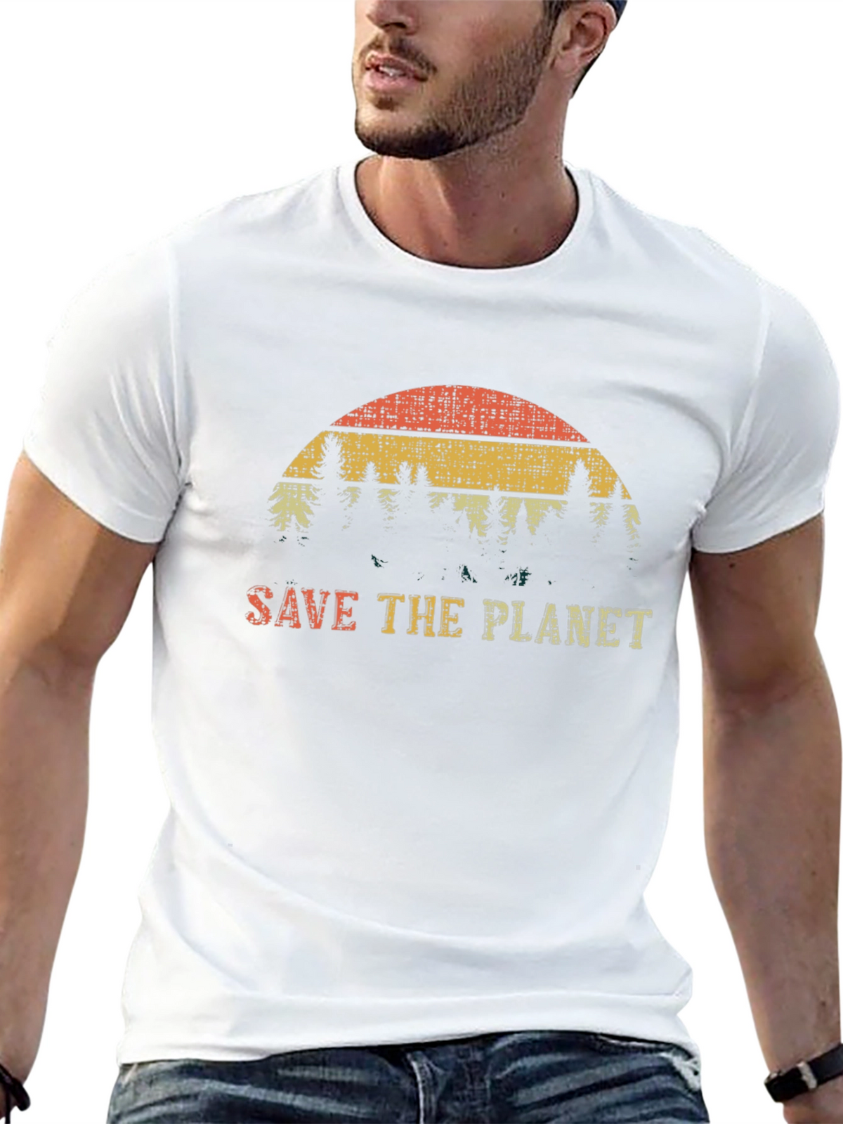 Save the Planet Retro T-Shirt