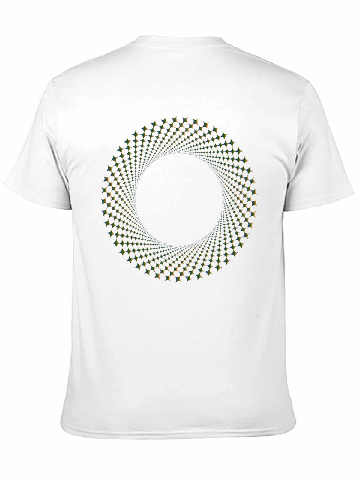 Optical Illusion Vortex Circle Black T-Shirt