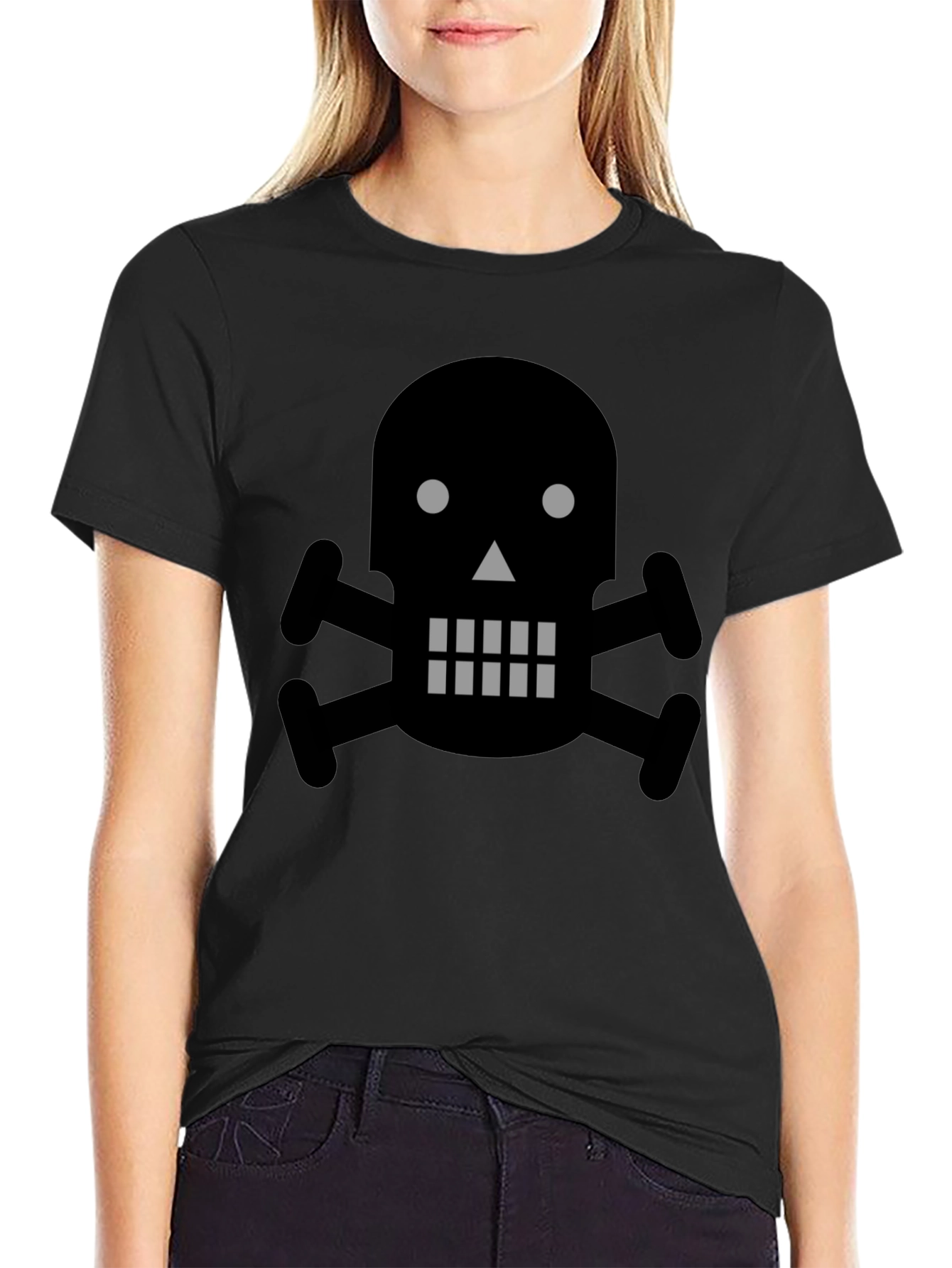 Skull & Crossbones Graphic T-Shirt - Black