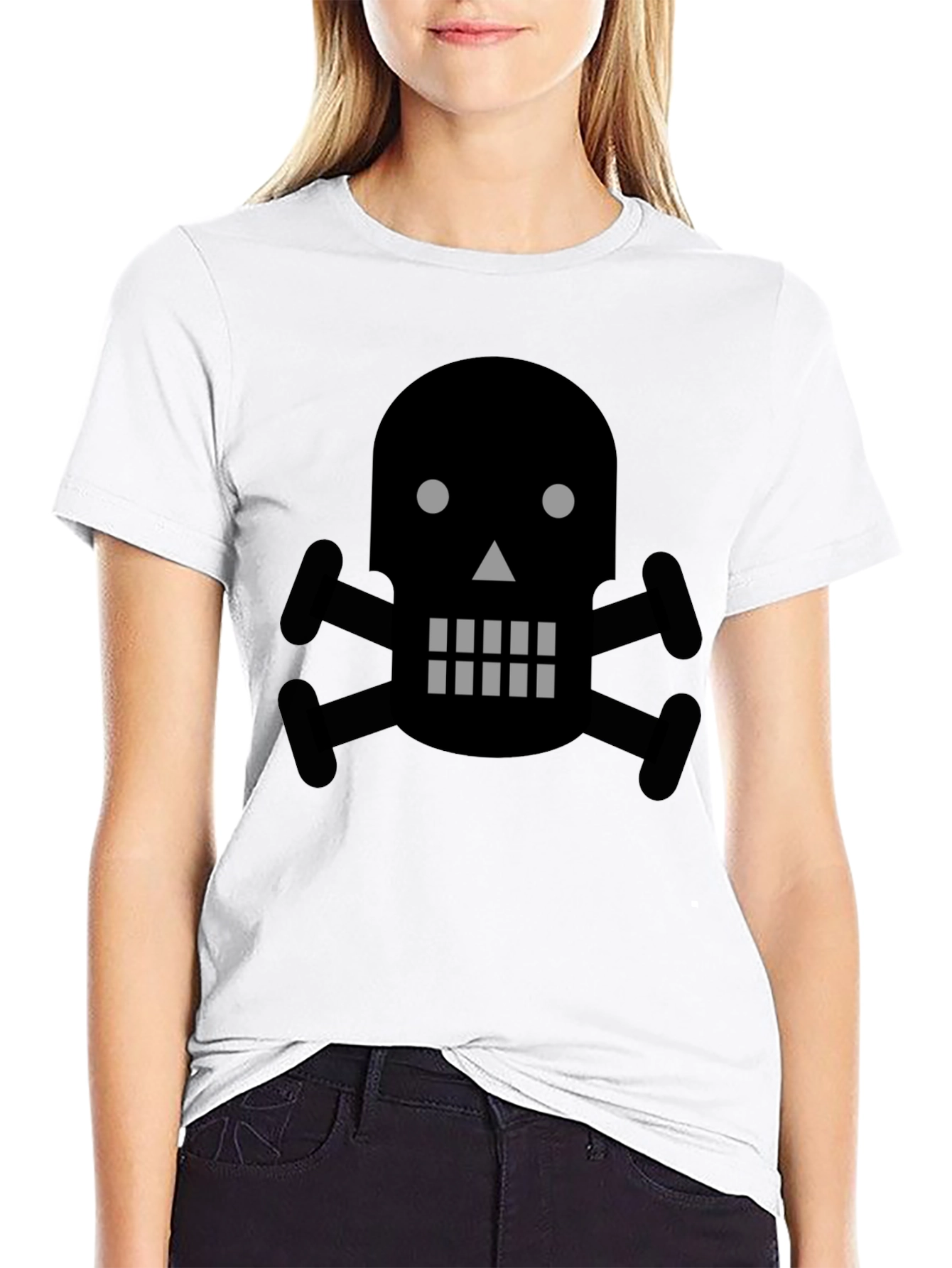 Skull & Crossbones Graphic T-Shirt - Black