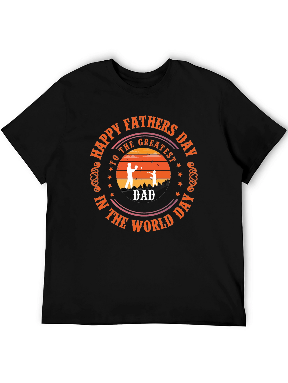 Happy Fathers Day Black T-Shirt