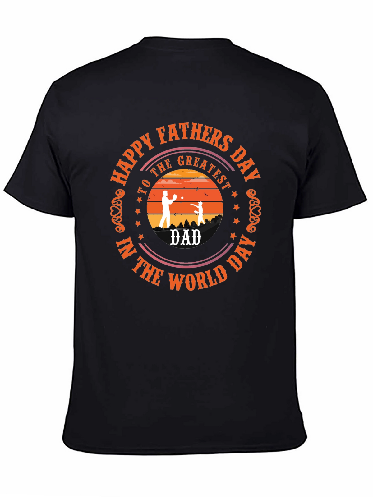 Happy Fathers Day Black T-Shirt