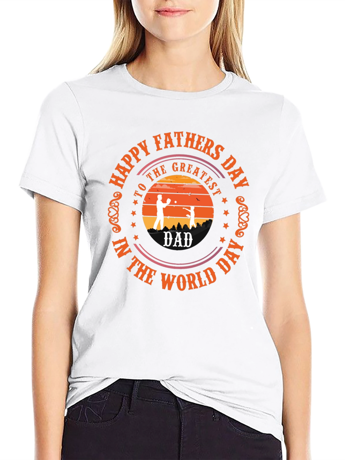 Happy Fathers Day Black T-Shirt