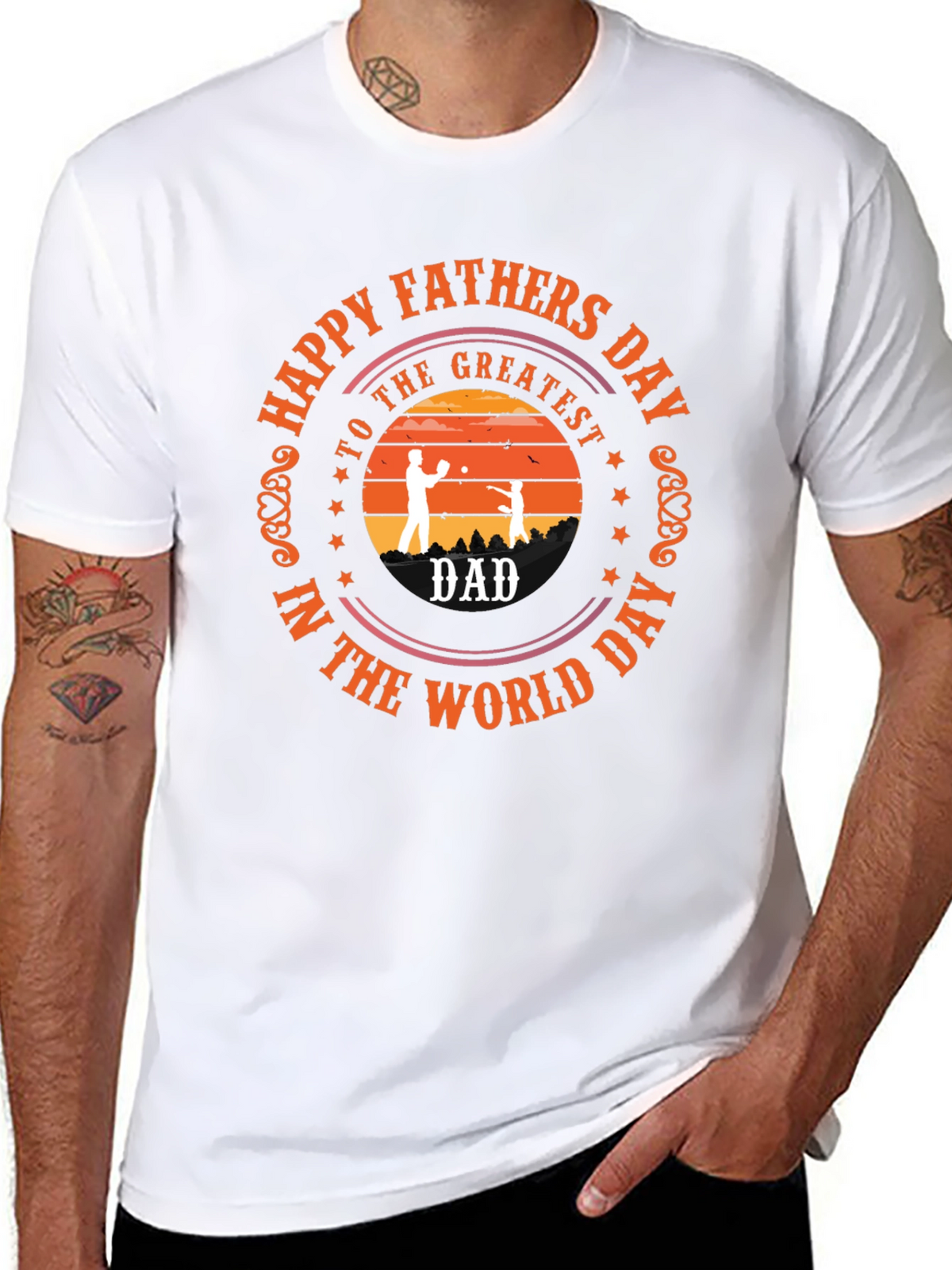 Happy Fathers Day Black T-Shirt