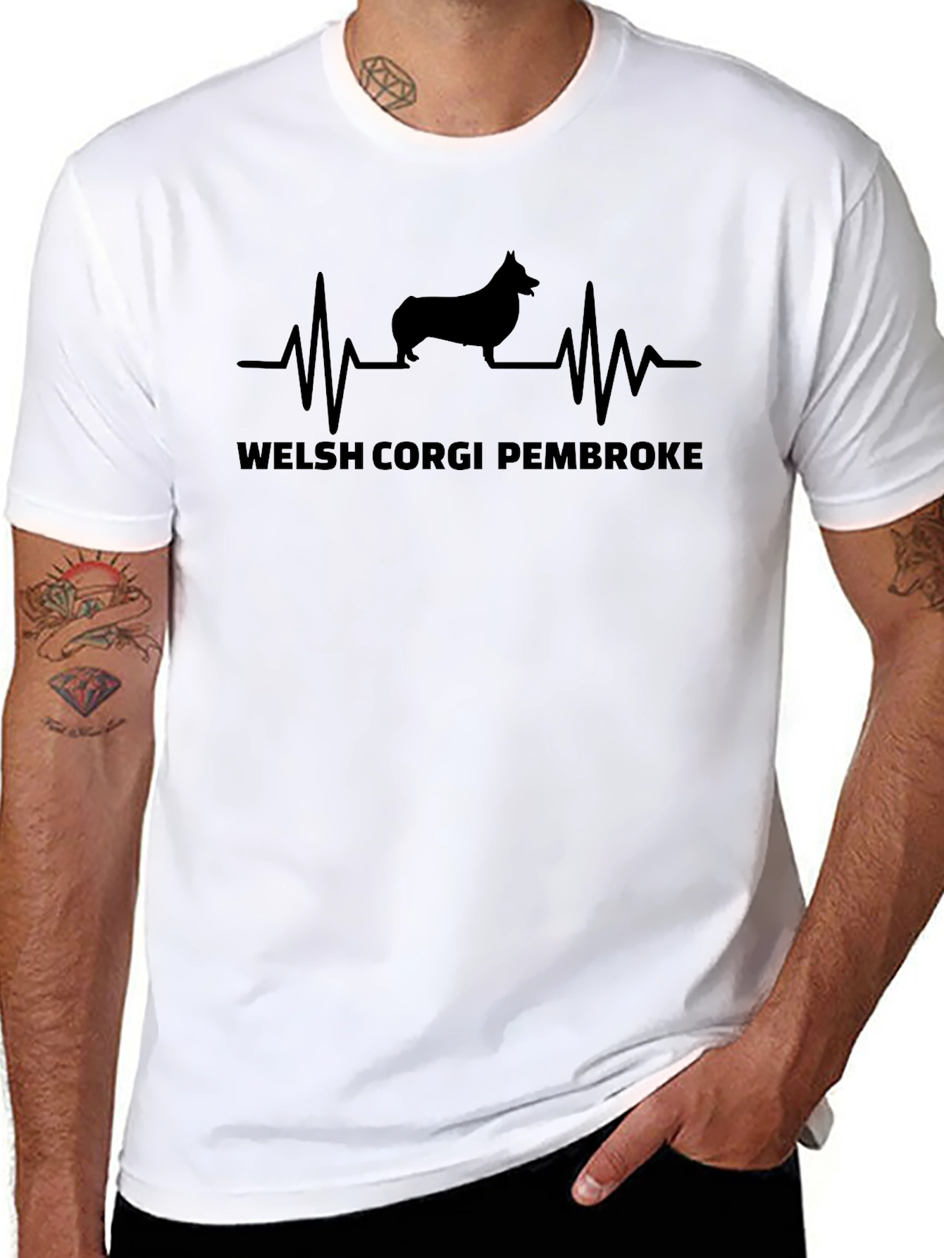 Welsh Corgi Pembroke Heartbeat T-Shirt
