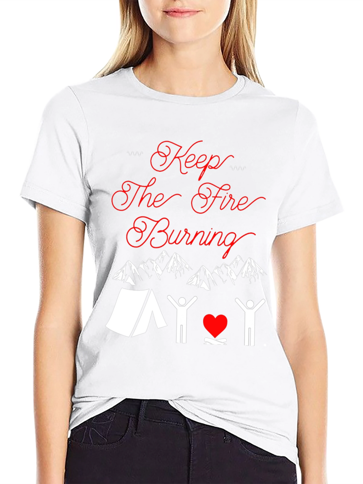 Keep The Fire Burning Camping T-Shirt