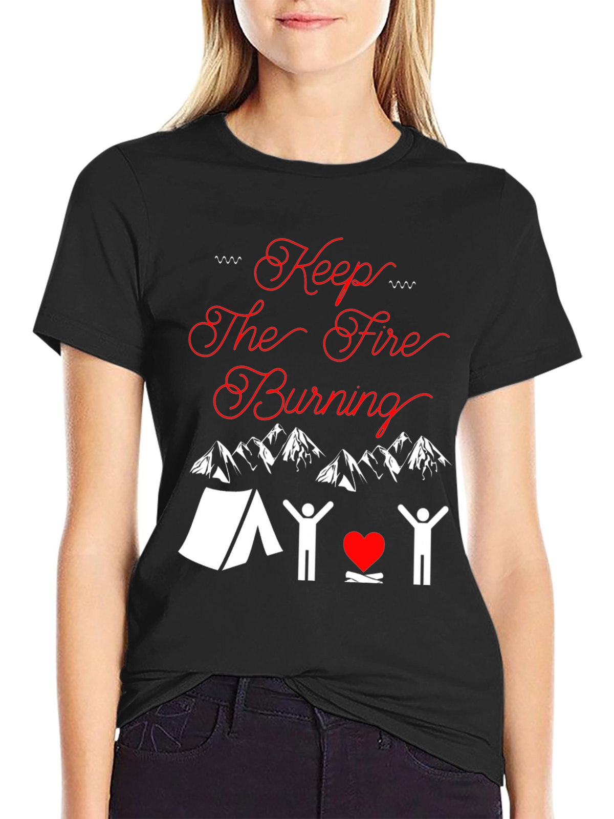 Keep The Fire Burning Camping T-Shirt