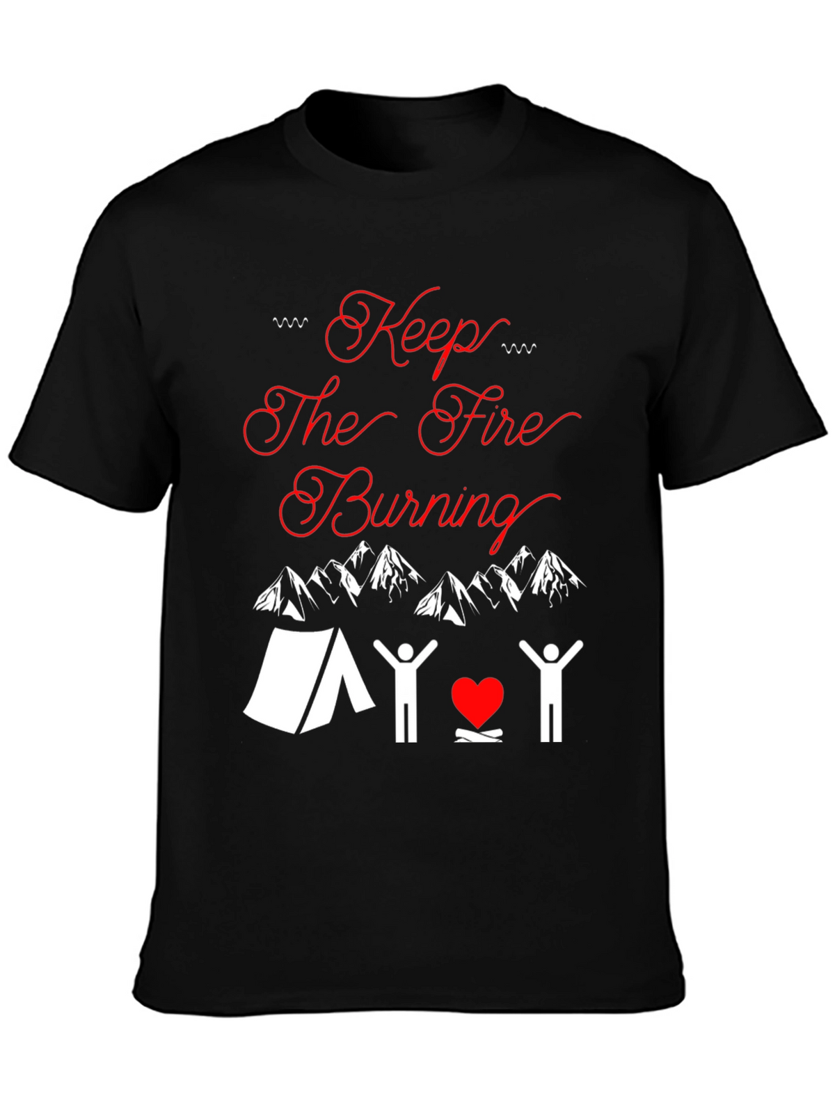 Keep The Fire Burning Camping T-Shirt