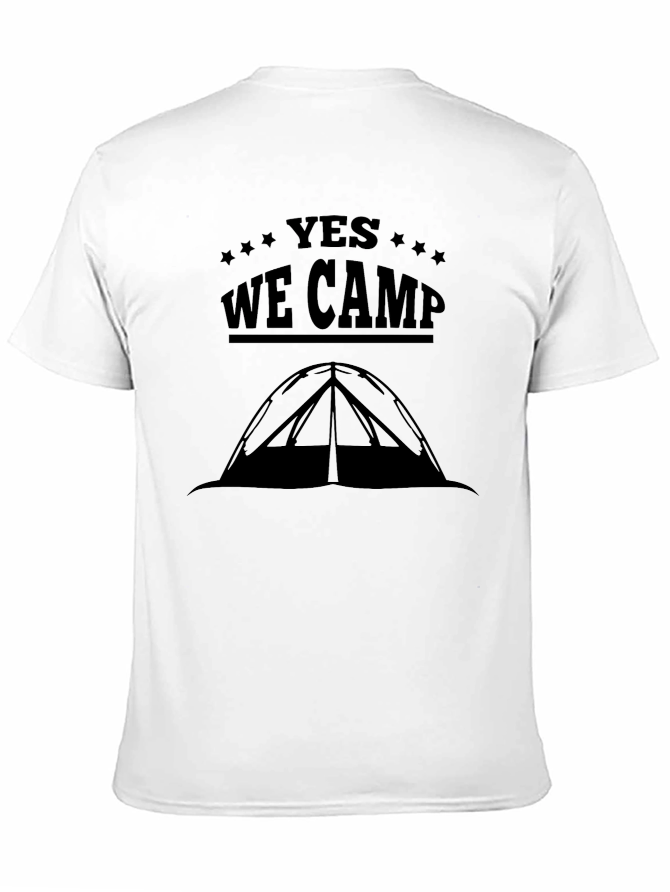 Yes We Camp Graphic Tee - Black Camping T-Shirt