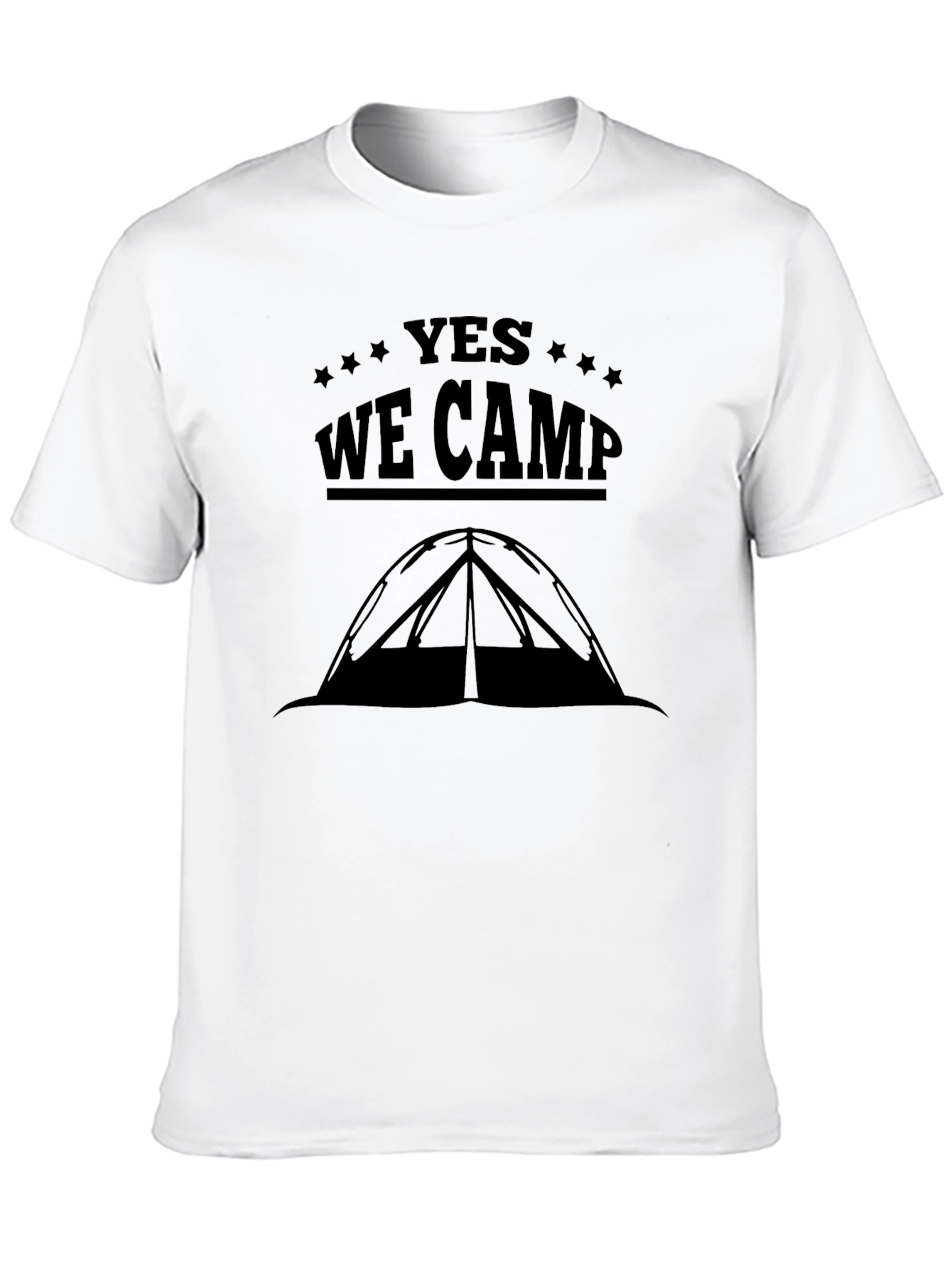 Yes We Camp Graphic Tee - Black Camping T-Shirt
