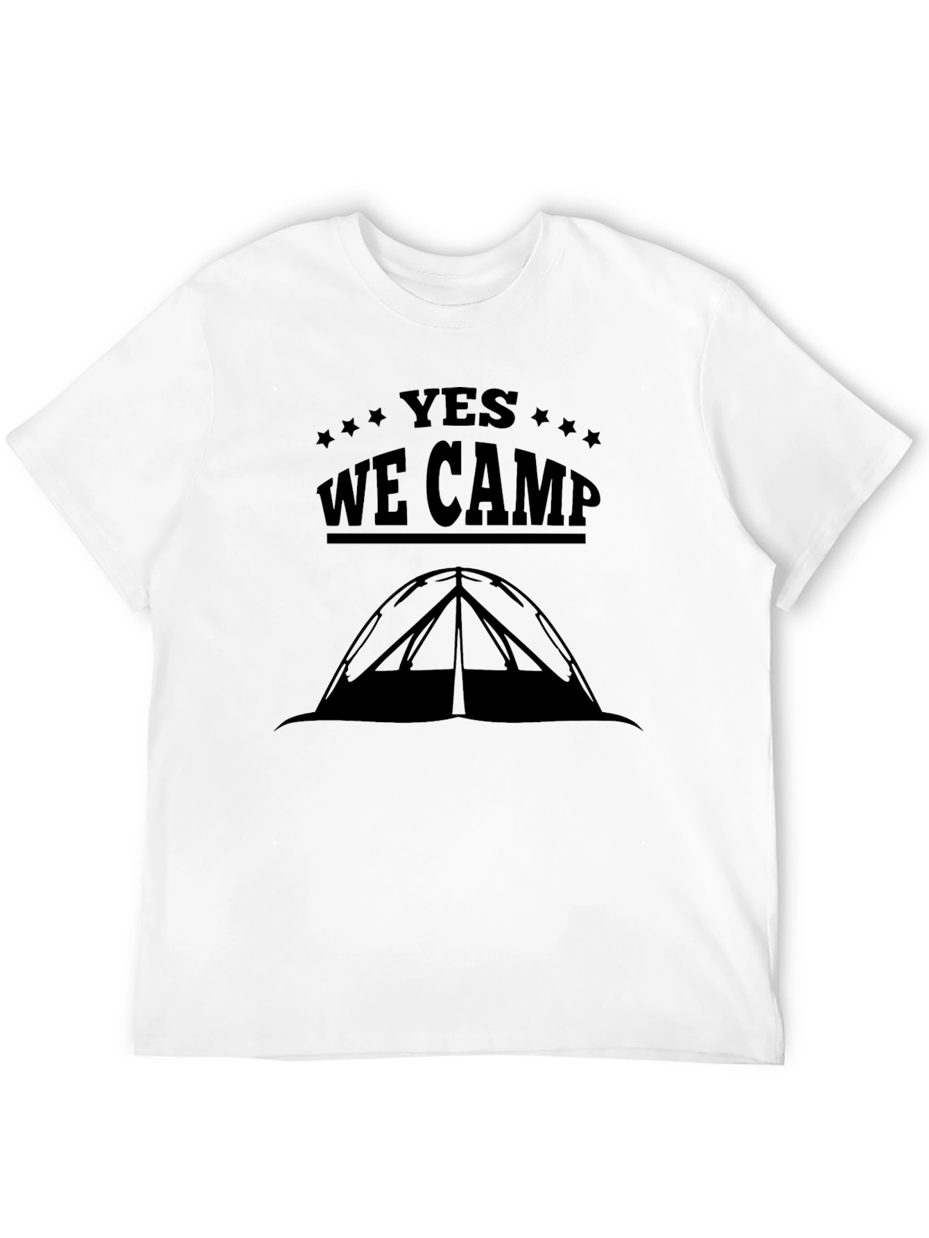 Yes We Camp Graphic Tee - Black Camping T-Shirt