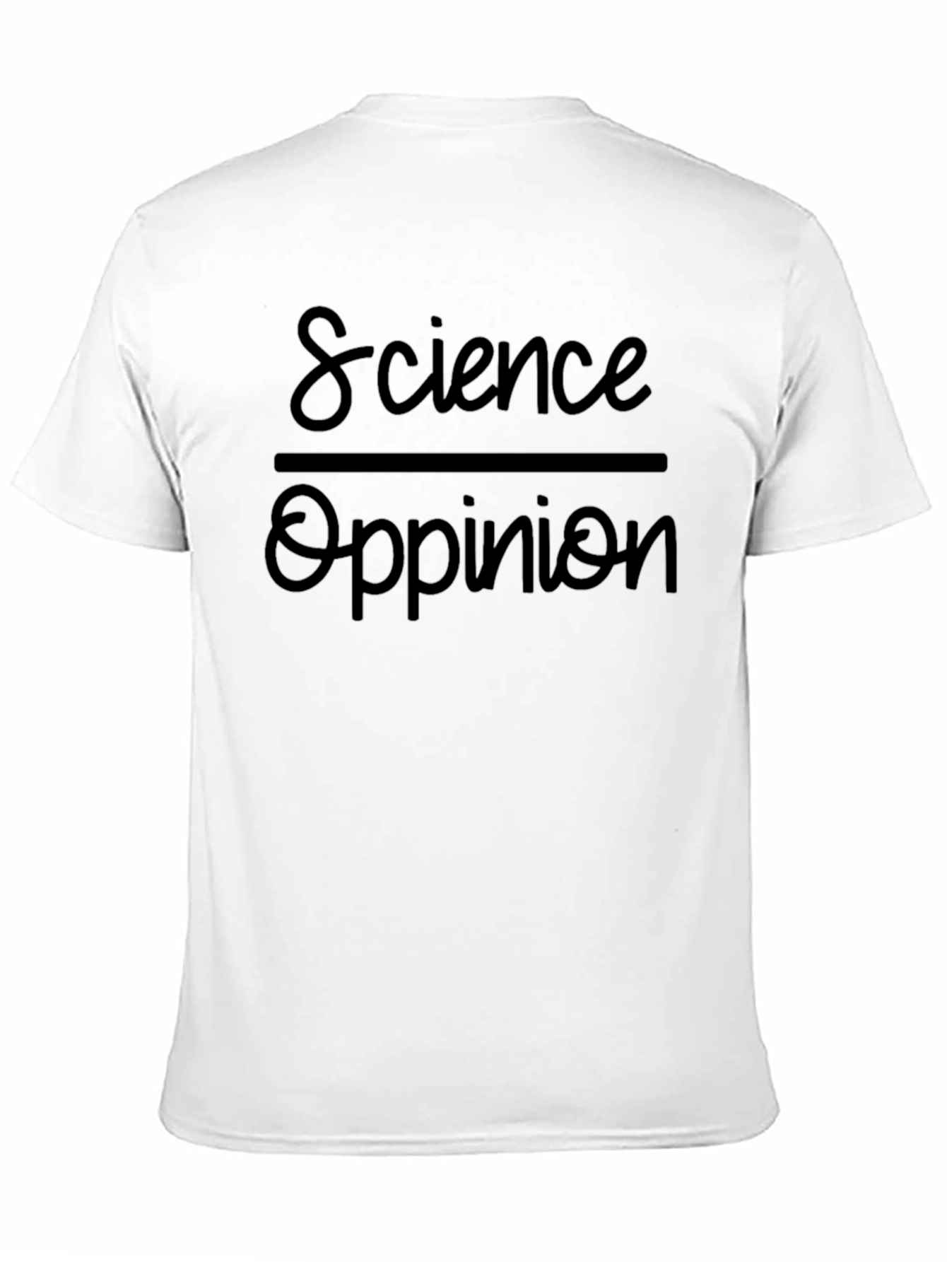 Science Over Opinion Black Graphic T-Shirt