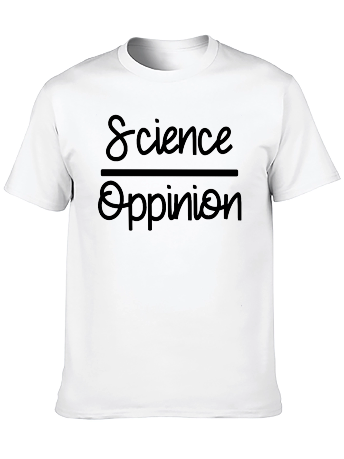 Science Over Opinion Black Graphic T-Shirt