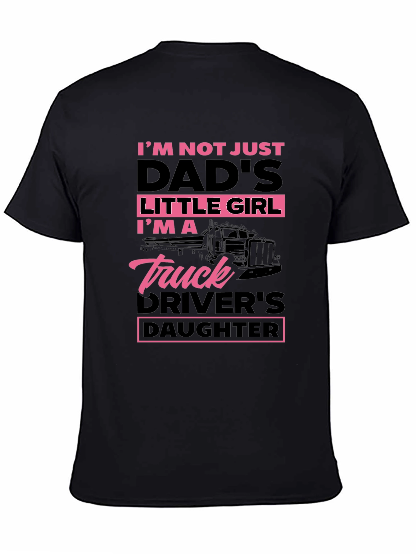 Truck Drivers Daughter T-Shirt - Black