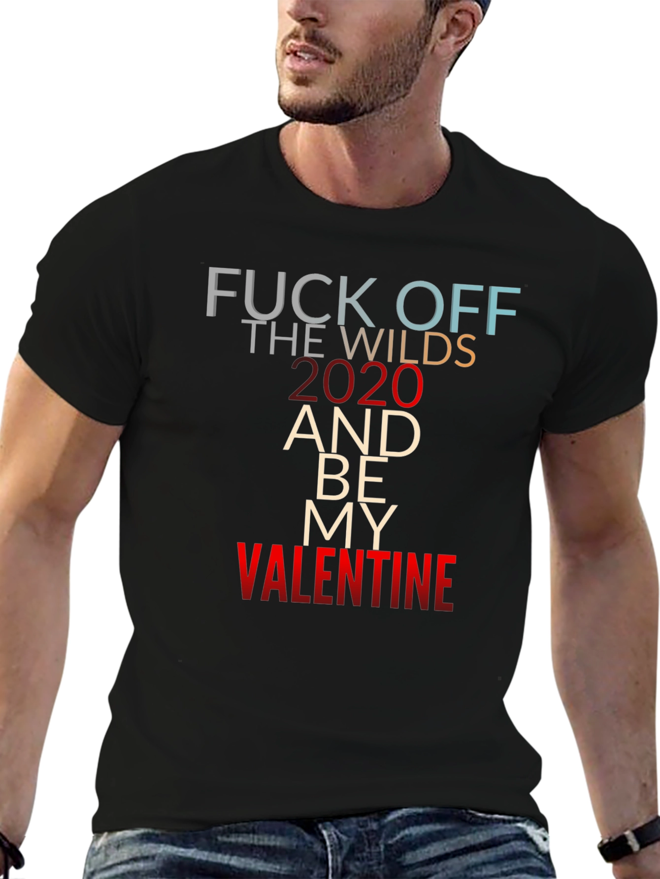 Fuck Off The Wilds Valentine Black Tee