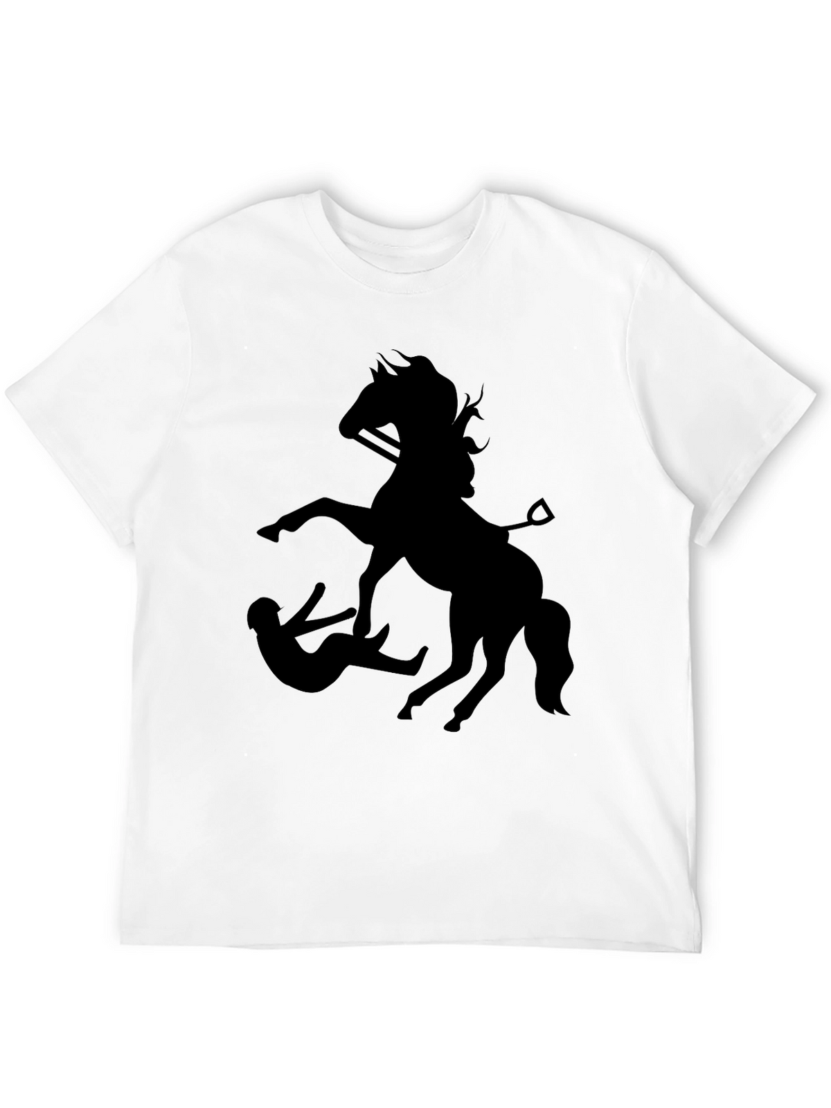 Black Graphic Tee - Horse & Rider
