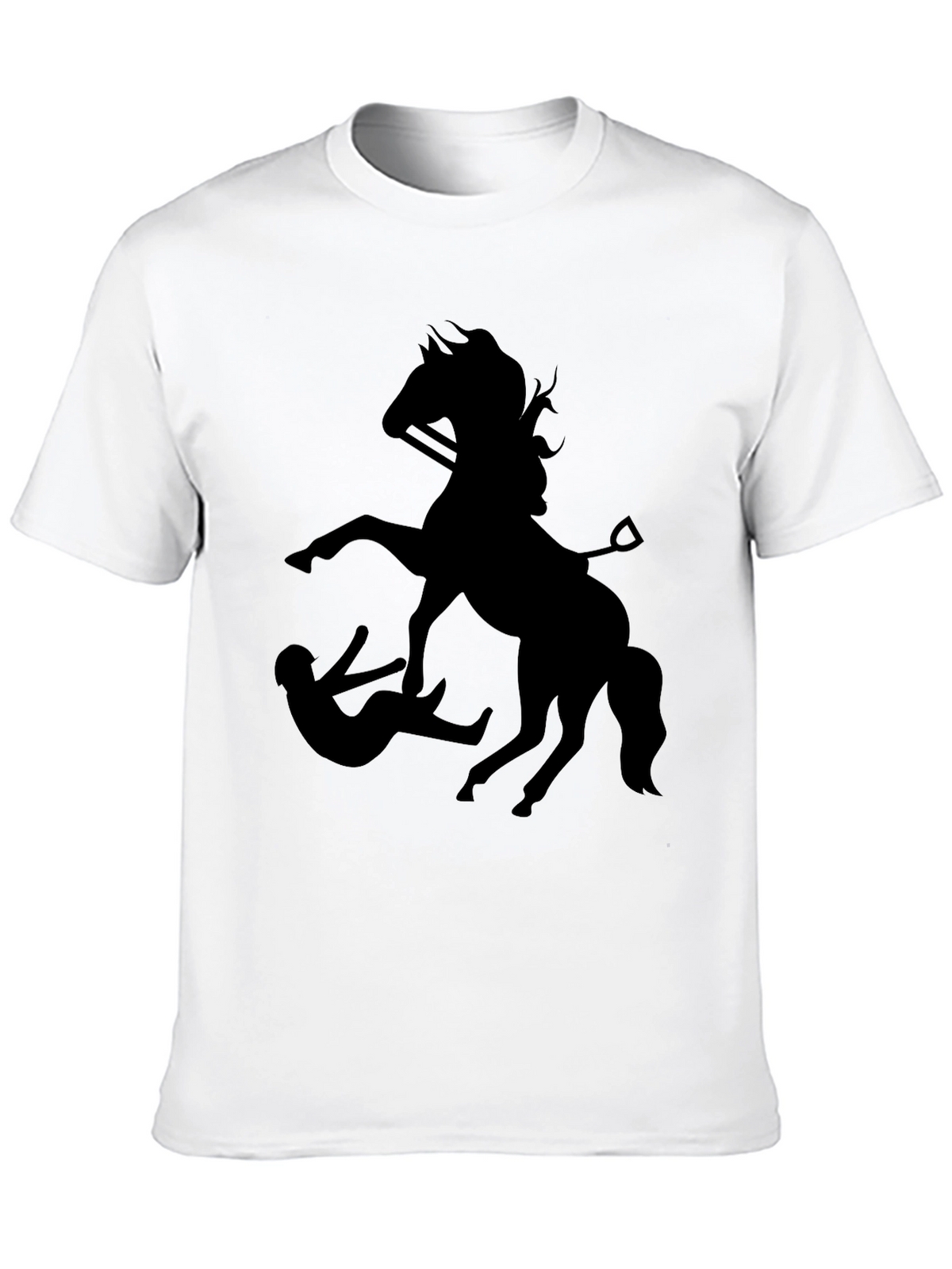 Black Graphic Tee - Horse & Rider