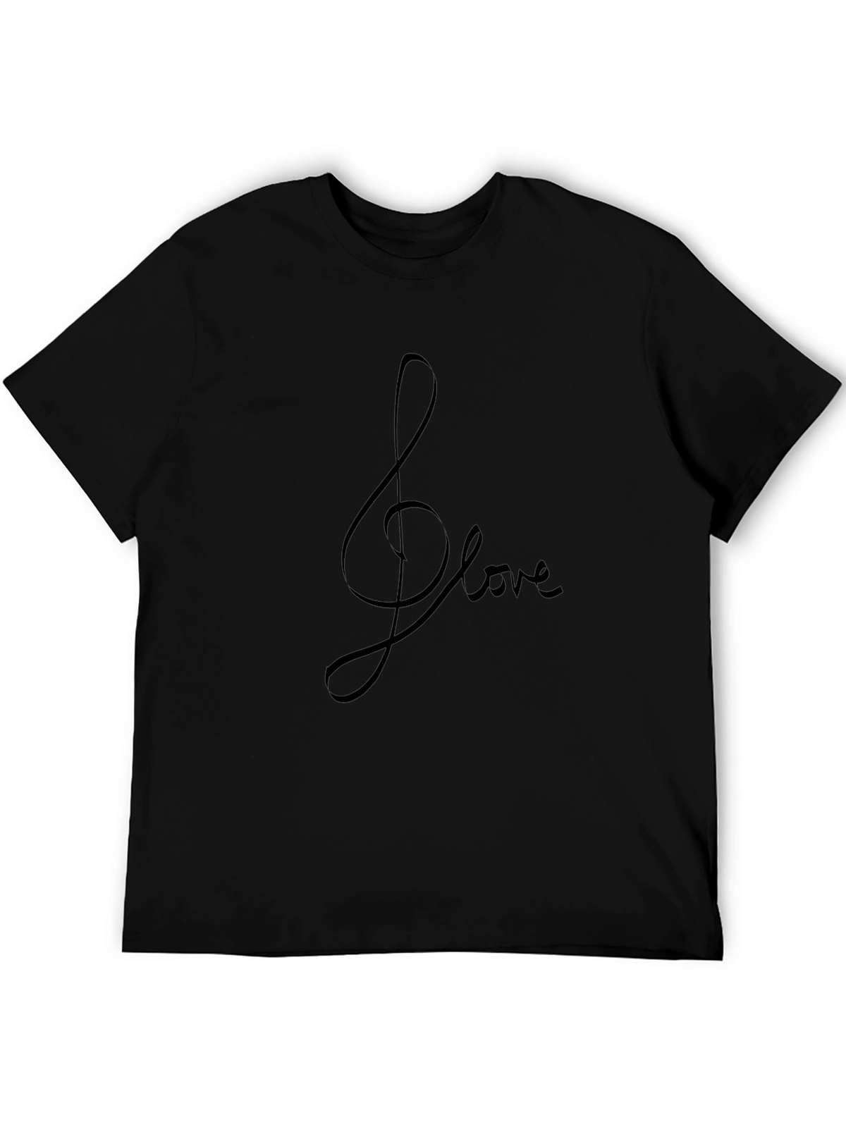 Musical Love Tee - Stylish Black T-Shirt
