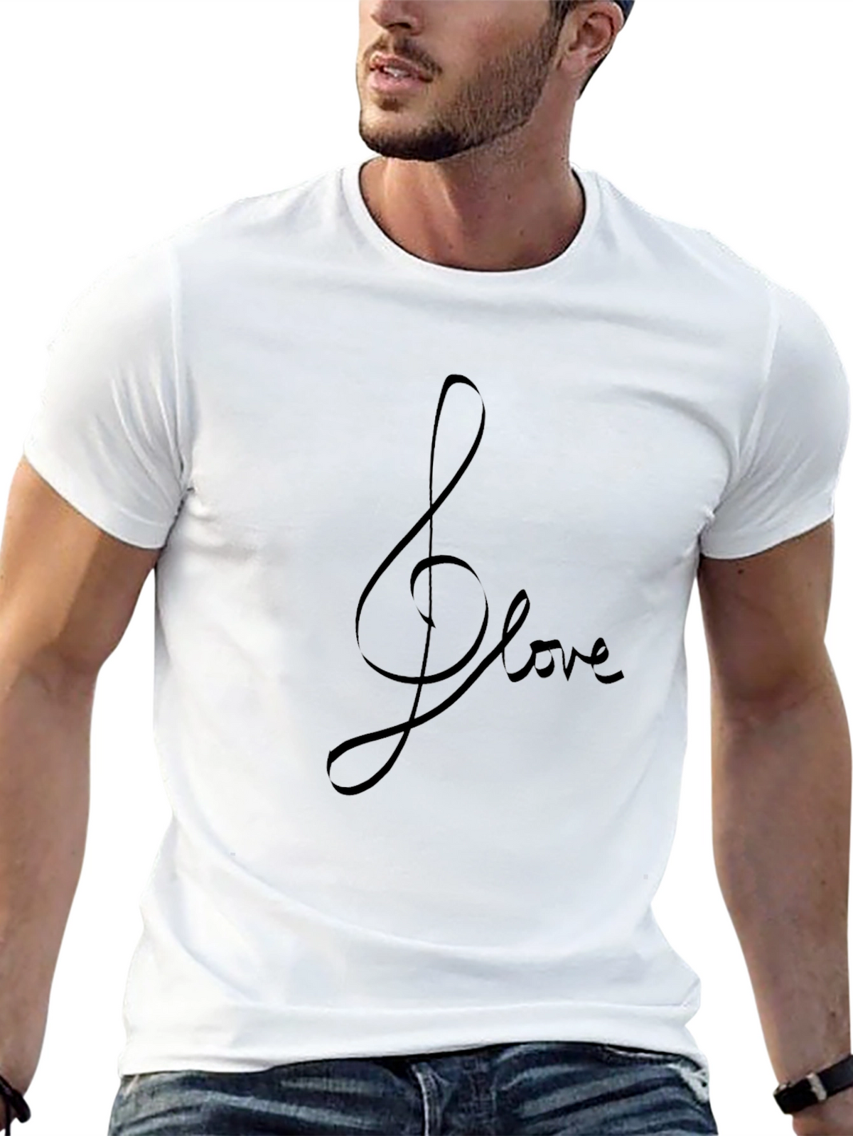 Musical Love Tee - Stylish Black T-Shirt