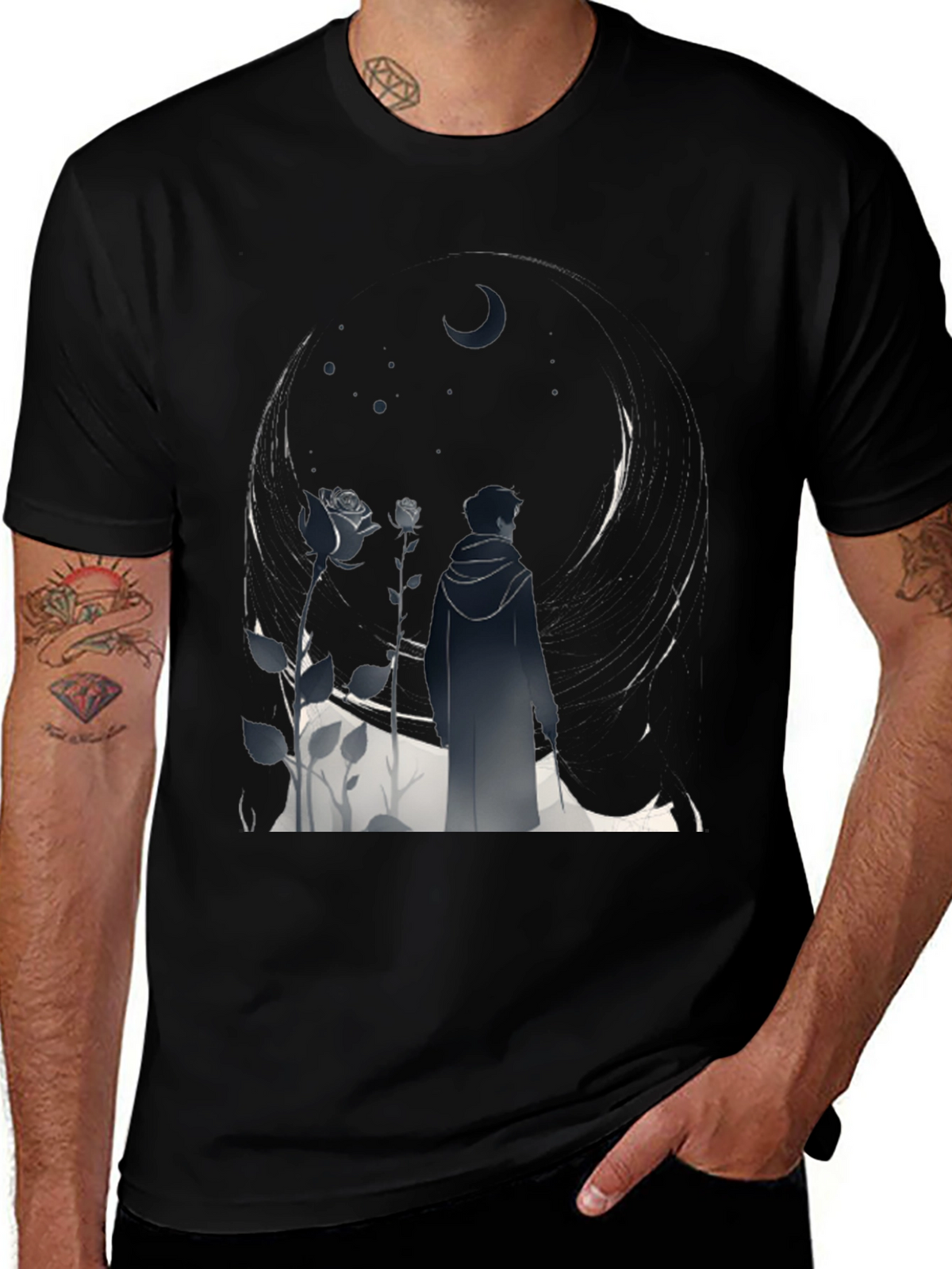 Midnight Bloom Graphic Tee