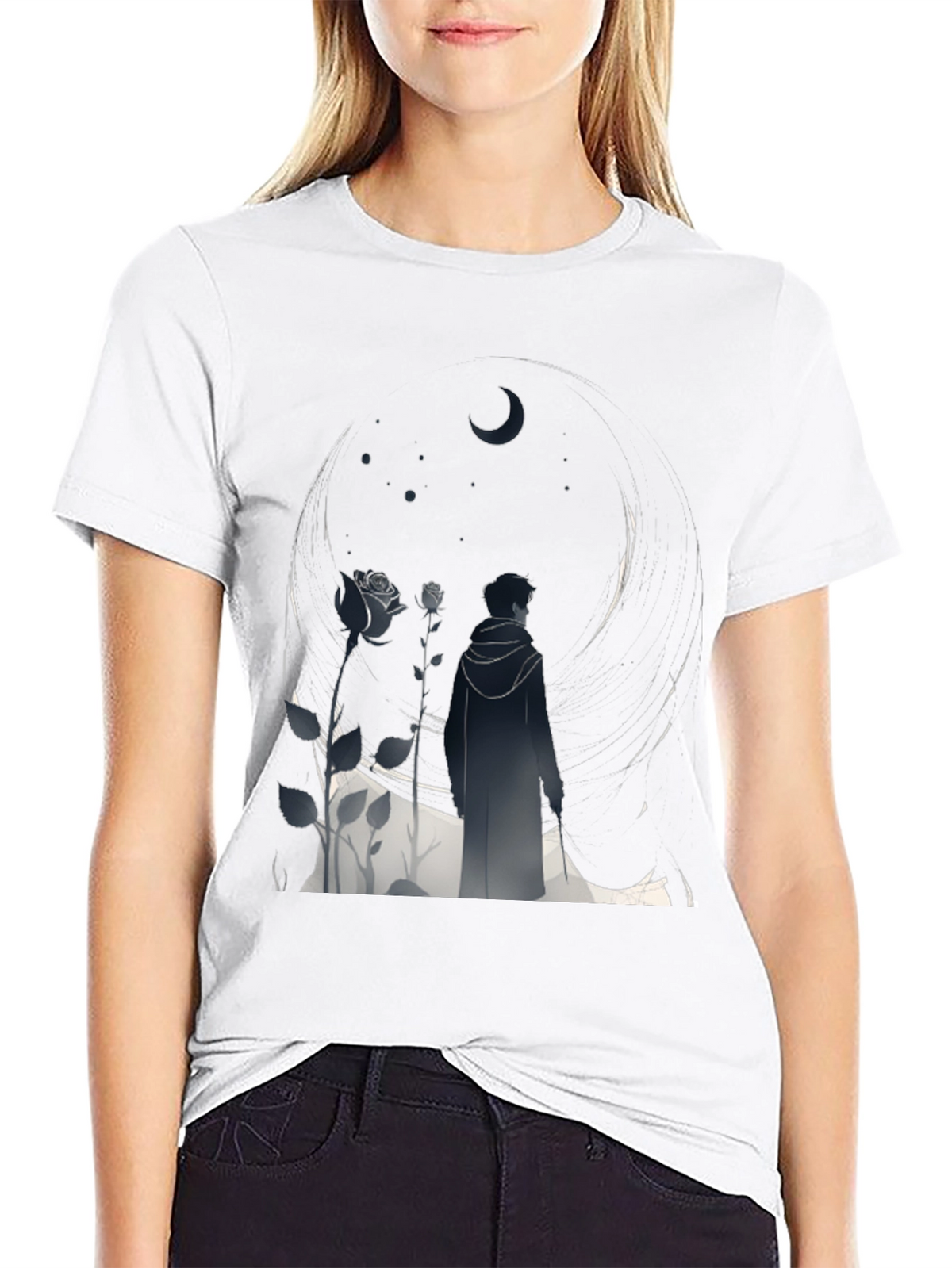 Midnight Bloom Graphic Tee