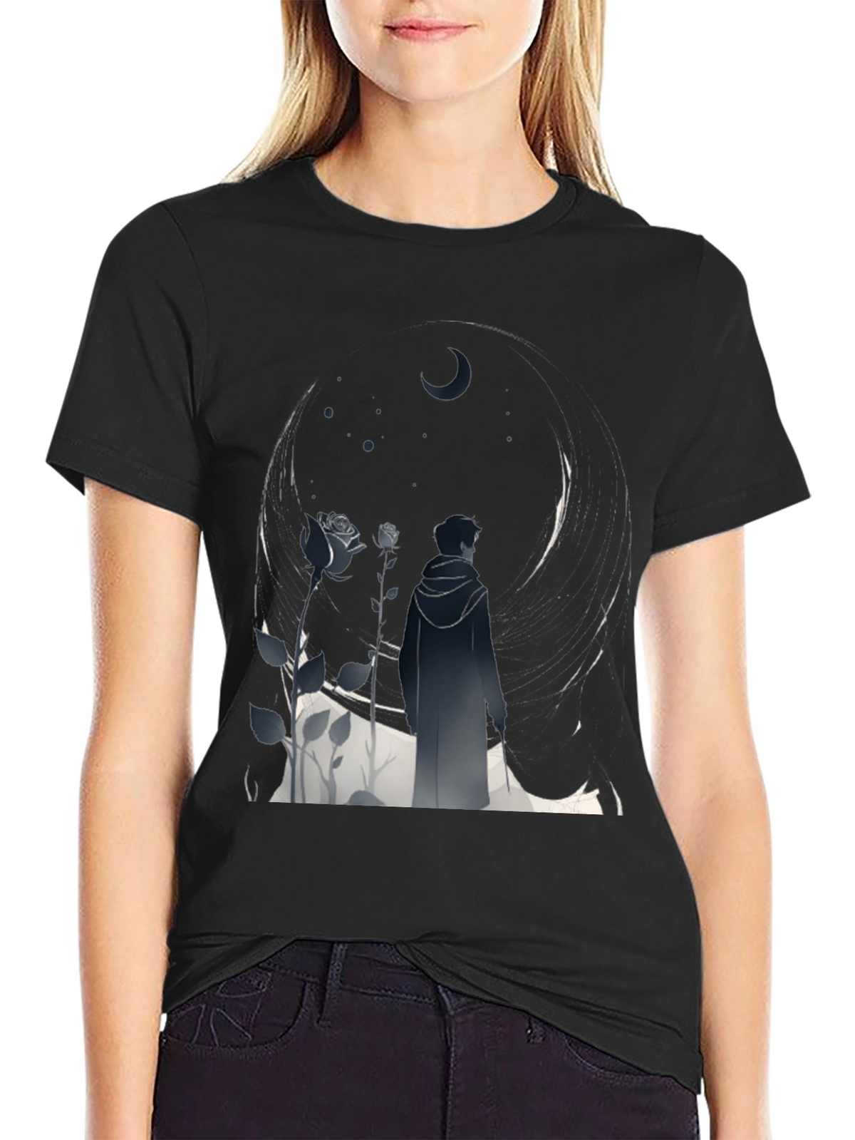 Midnight Bloom Graphic Tee