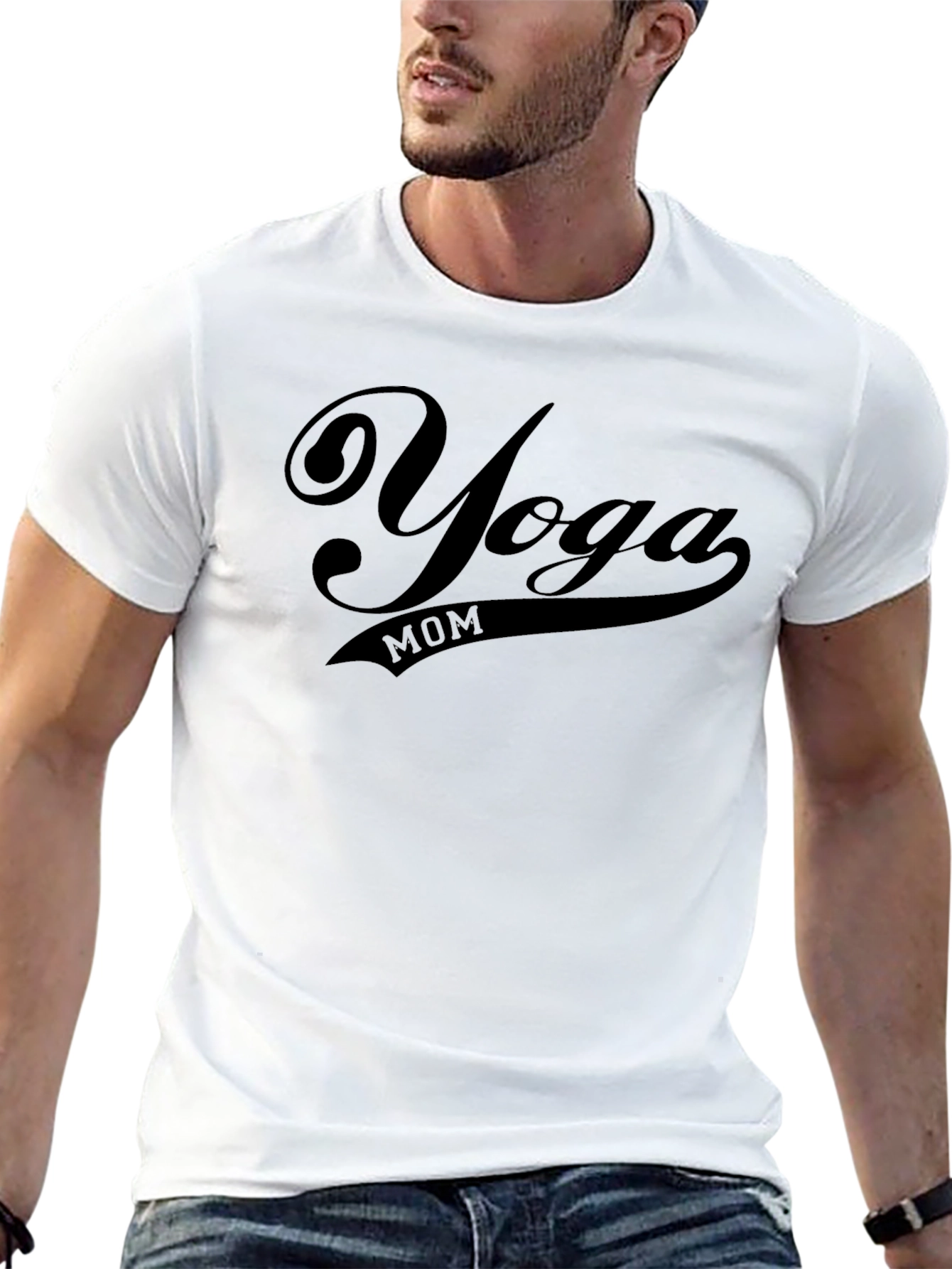 Yoga Mom Black T-Shirt - Stylish Fitness Apparel