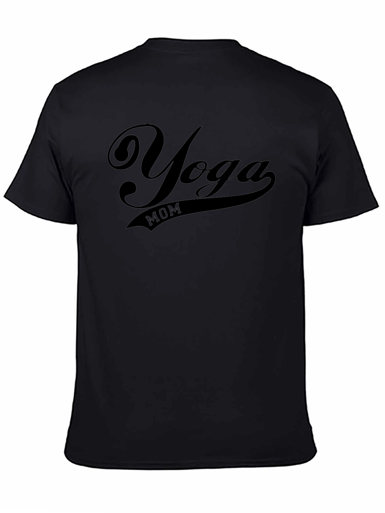 Yoga Mom Black T-Shirt - Stylish Fitness Apparel