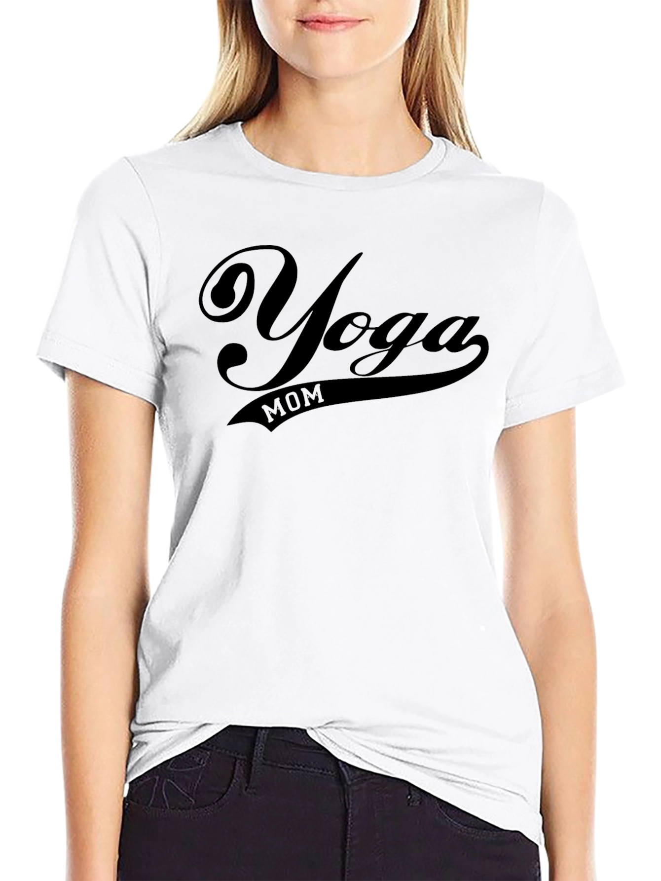 Yoga Mom Black T-Shirt - Stylish Fitness Apparel