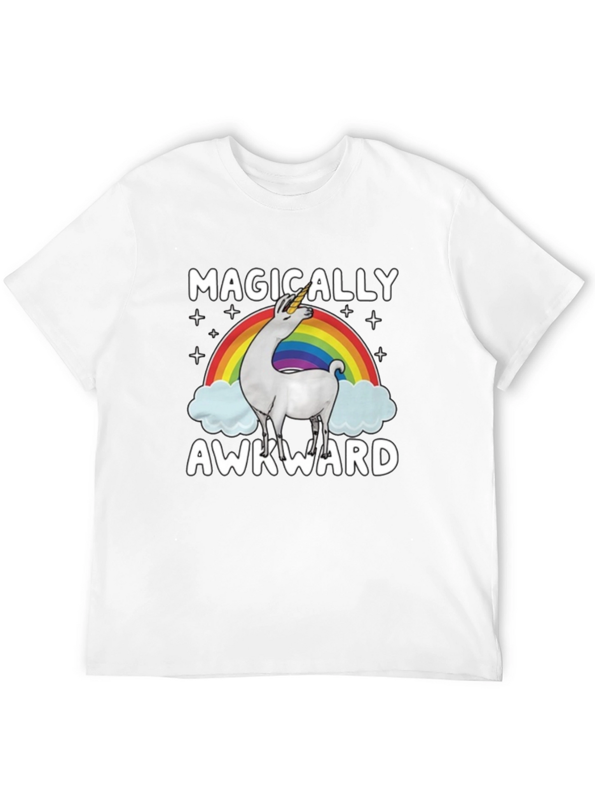 Magically Awkward Unicorn Llama Graphic Tee
