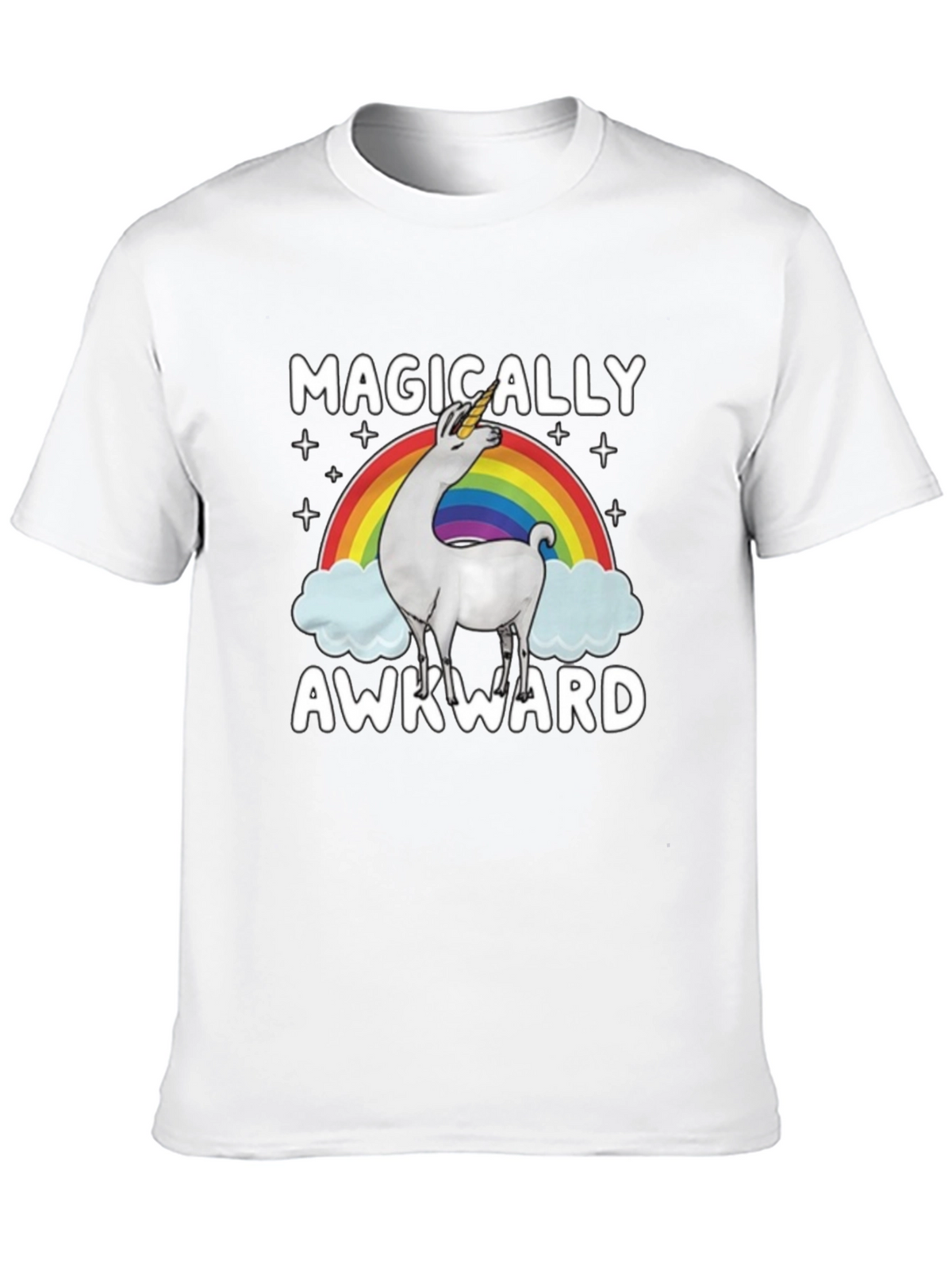 Magically Awkward Unicorn Llama Graphic Tee