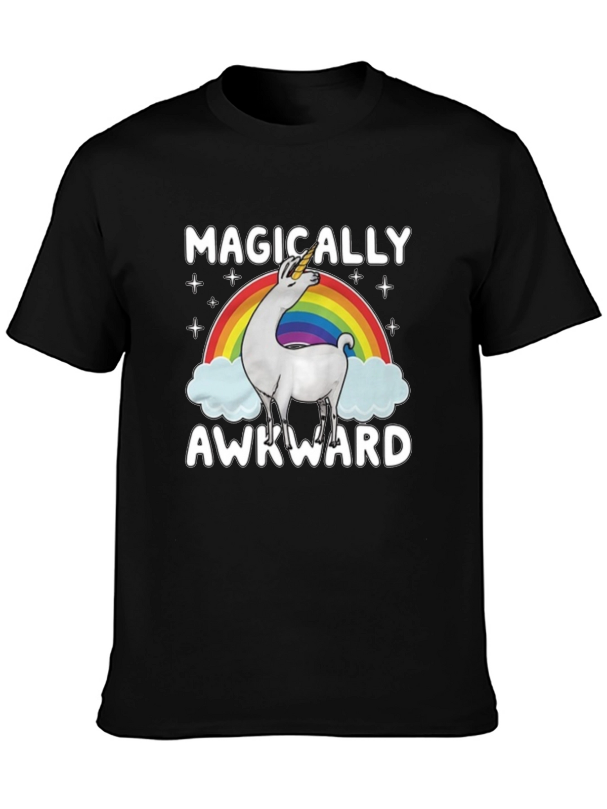 Magically Awkward Unicorn Llama Graphic Tee